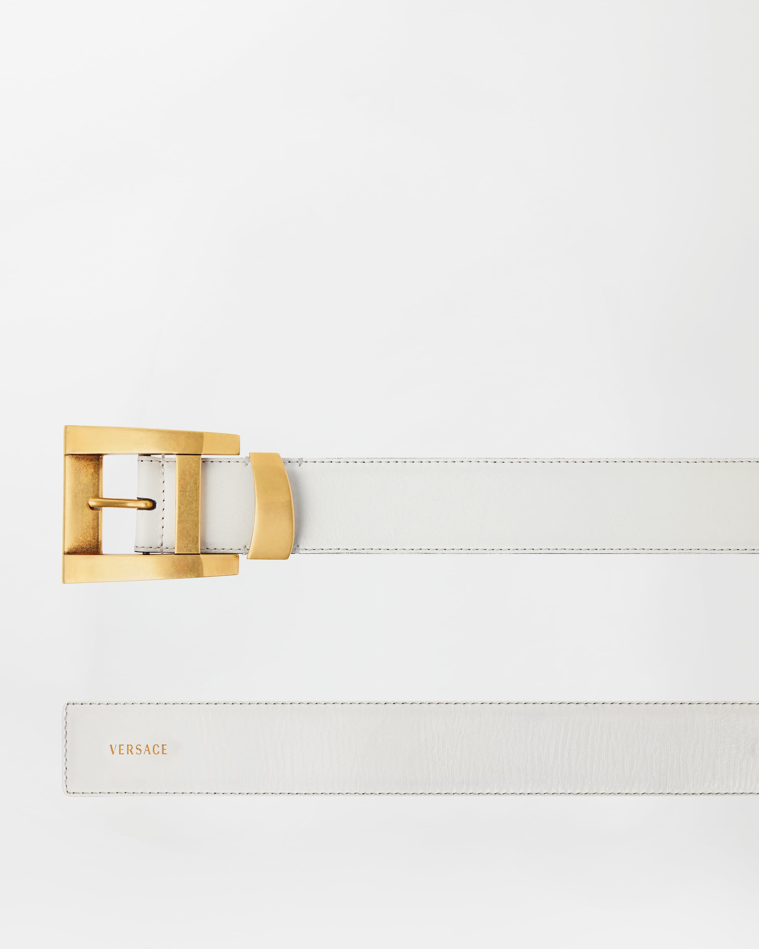 レザー ベルト 4 cm ホワイト | VERSACE JP