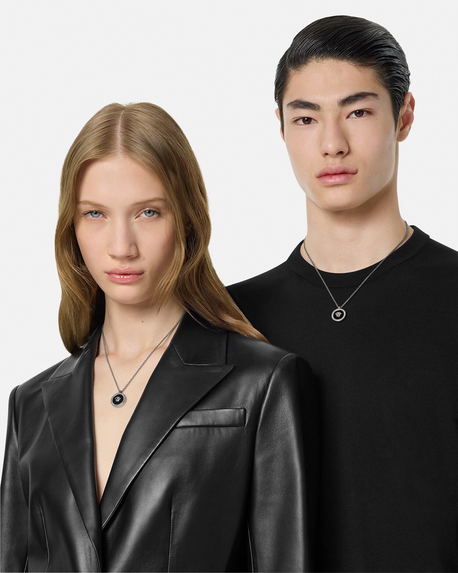 メドゥーサ ネックレス ゴールド,ブラック | VERSACE JP