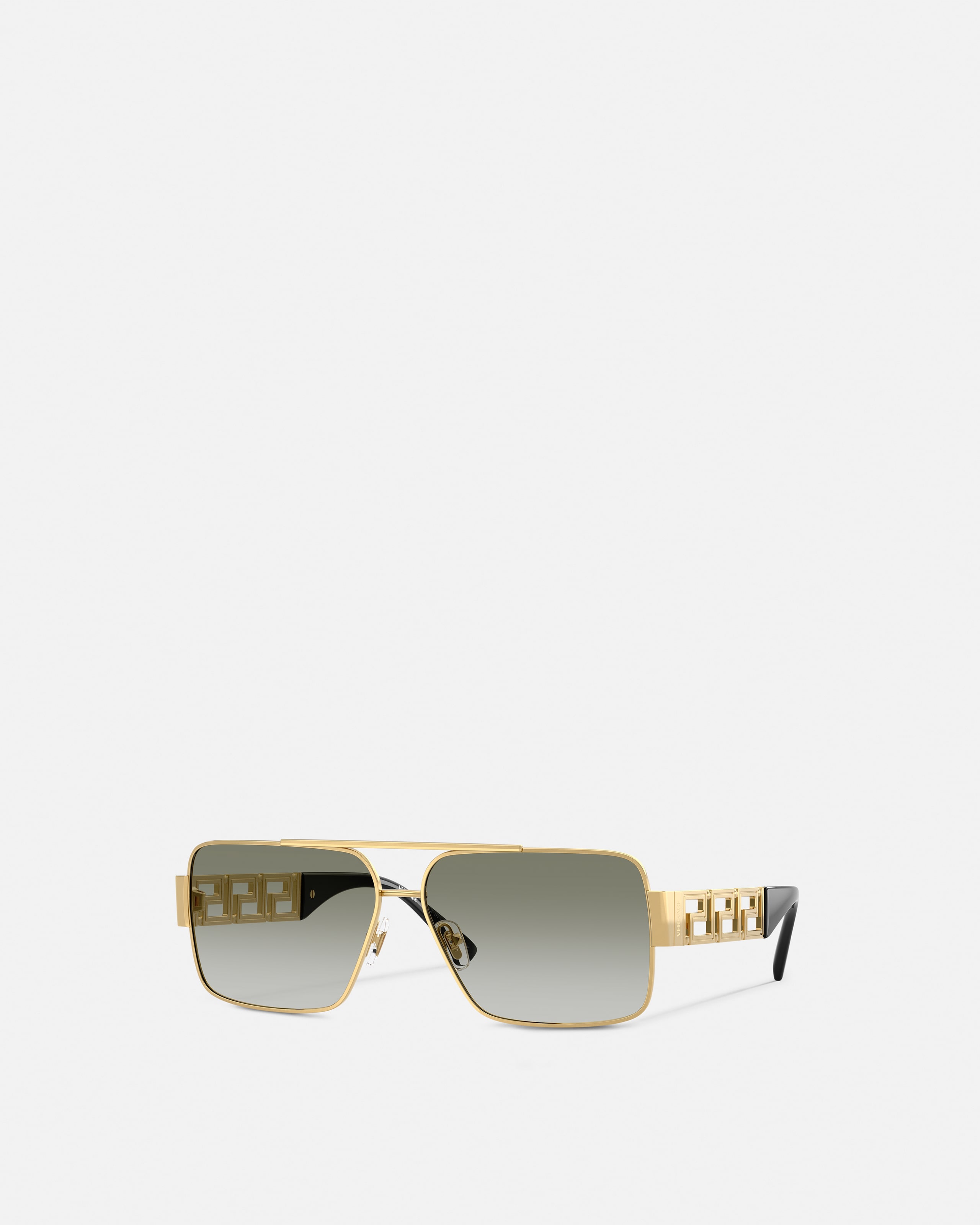 VERSACE サングラス 美品 メドゥーサ プラーク ジオメトリック サングラス ブラック