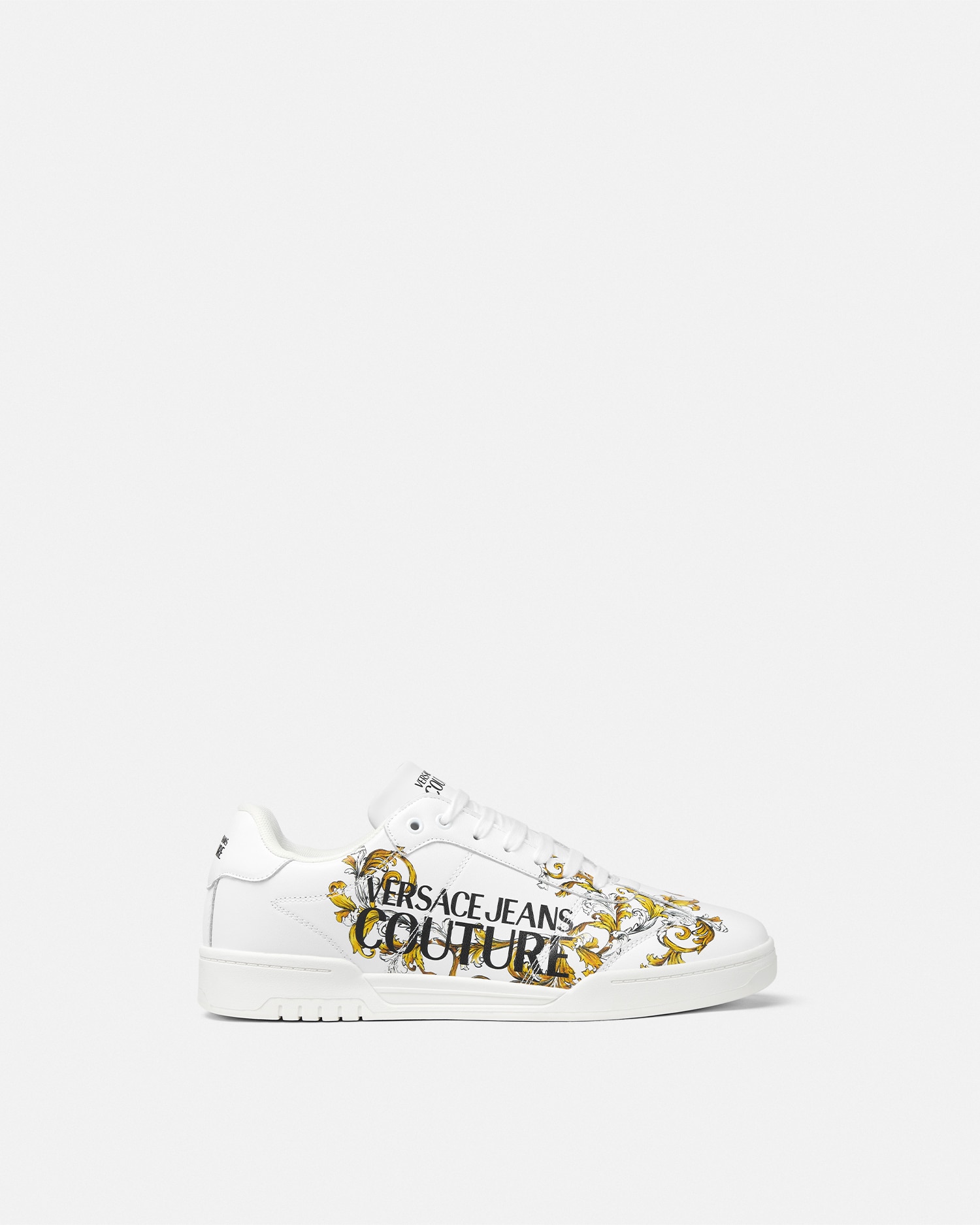 VERSACE JEANS COUTURE レディーススニーカー ホワイト Amazon.com: VERSACE JEANS COUTURE White Fashion Lace Up