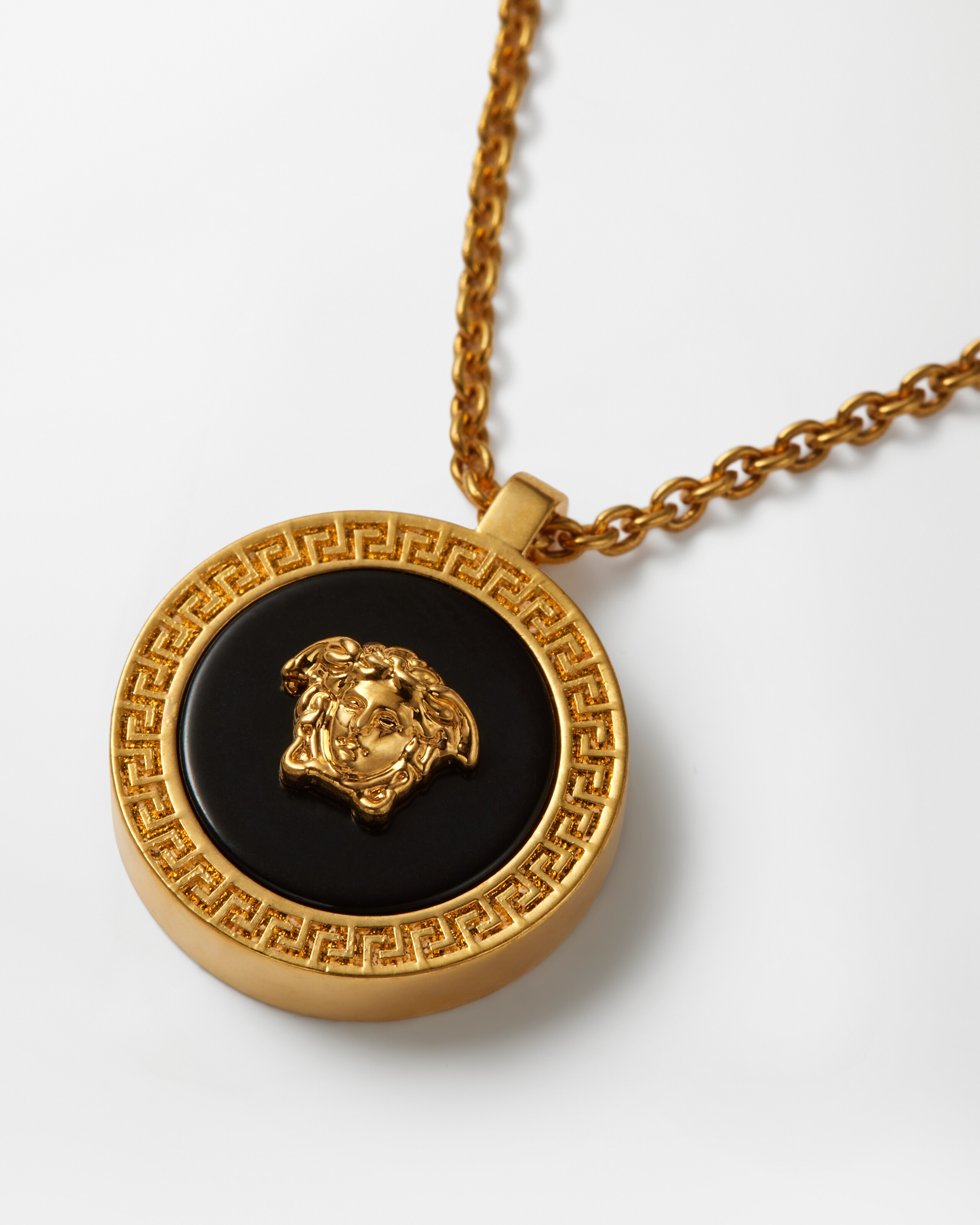 メドゥーサ ネックレス ゴールド,ブラック | VERSACE JP