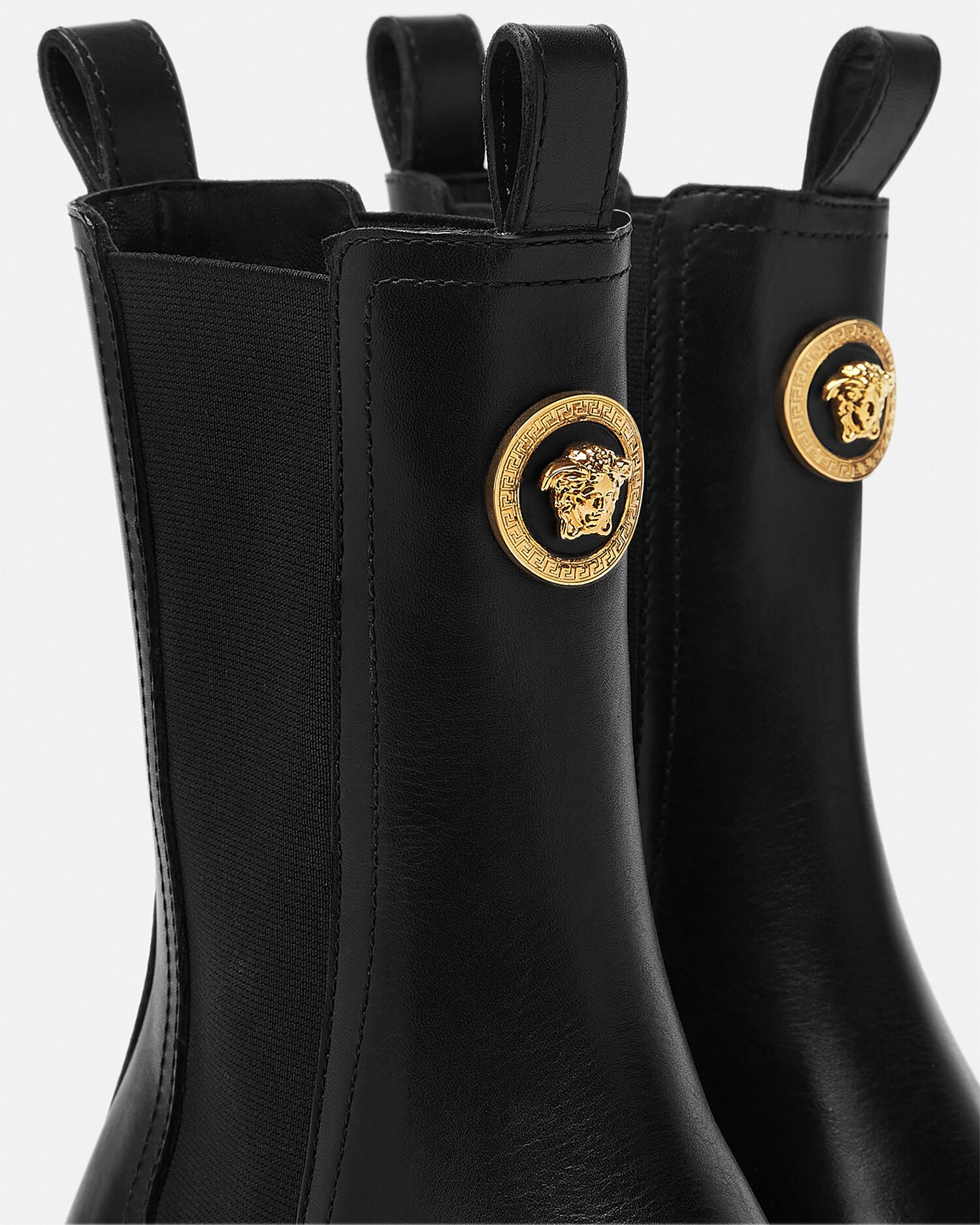M3554 美品 GIANNI VERSACE ブーツ 34.5 ブラック 太陽