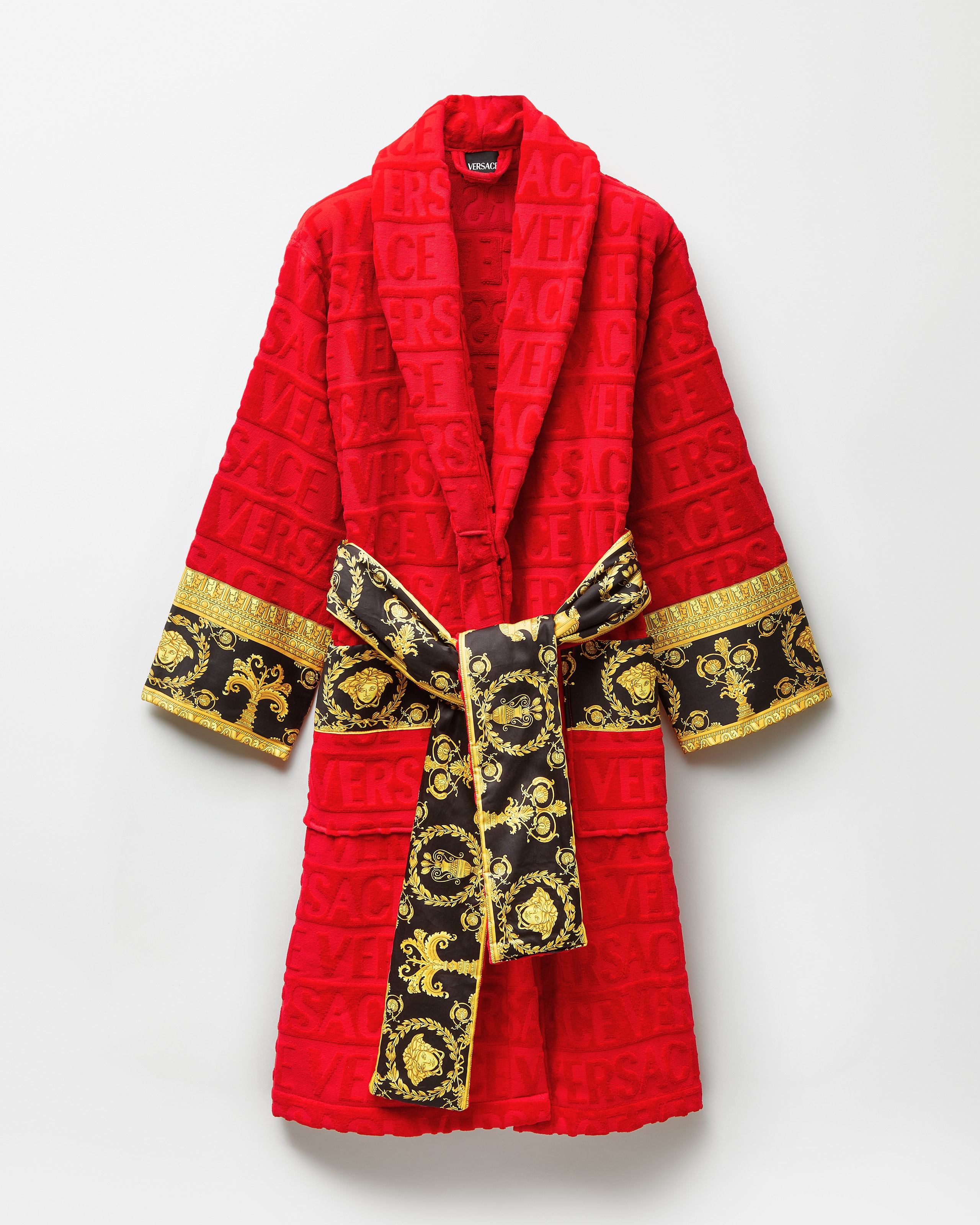 I ♡ バロック バスローブ レッド | VERSACE JP