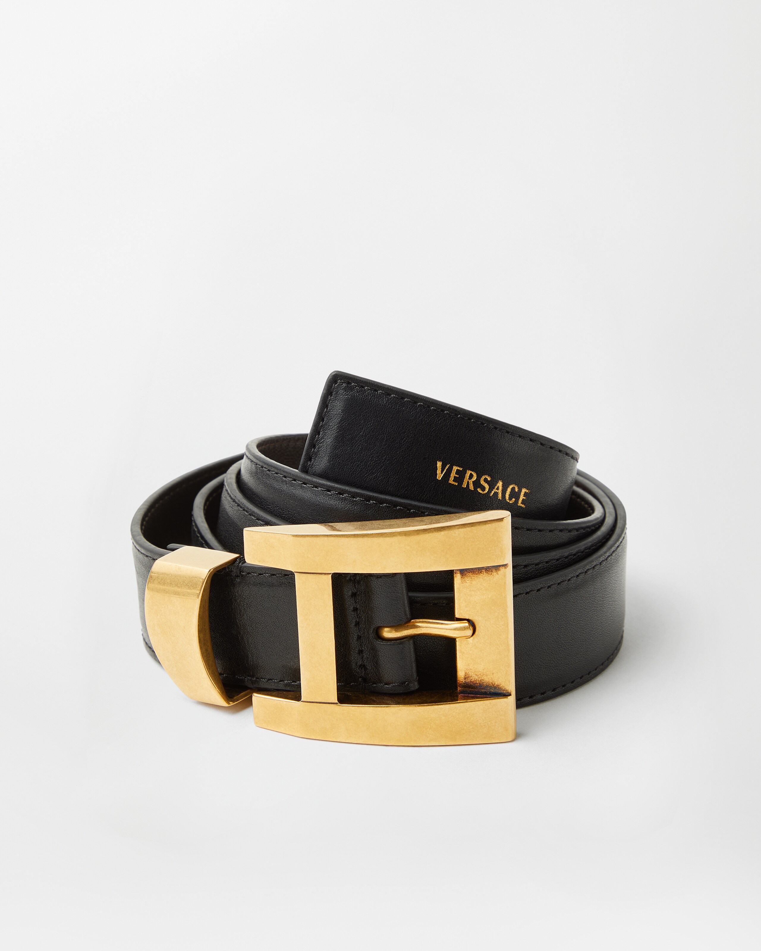 レザー ベルト 3 cm ブラウン | VERSACE JP