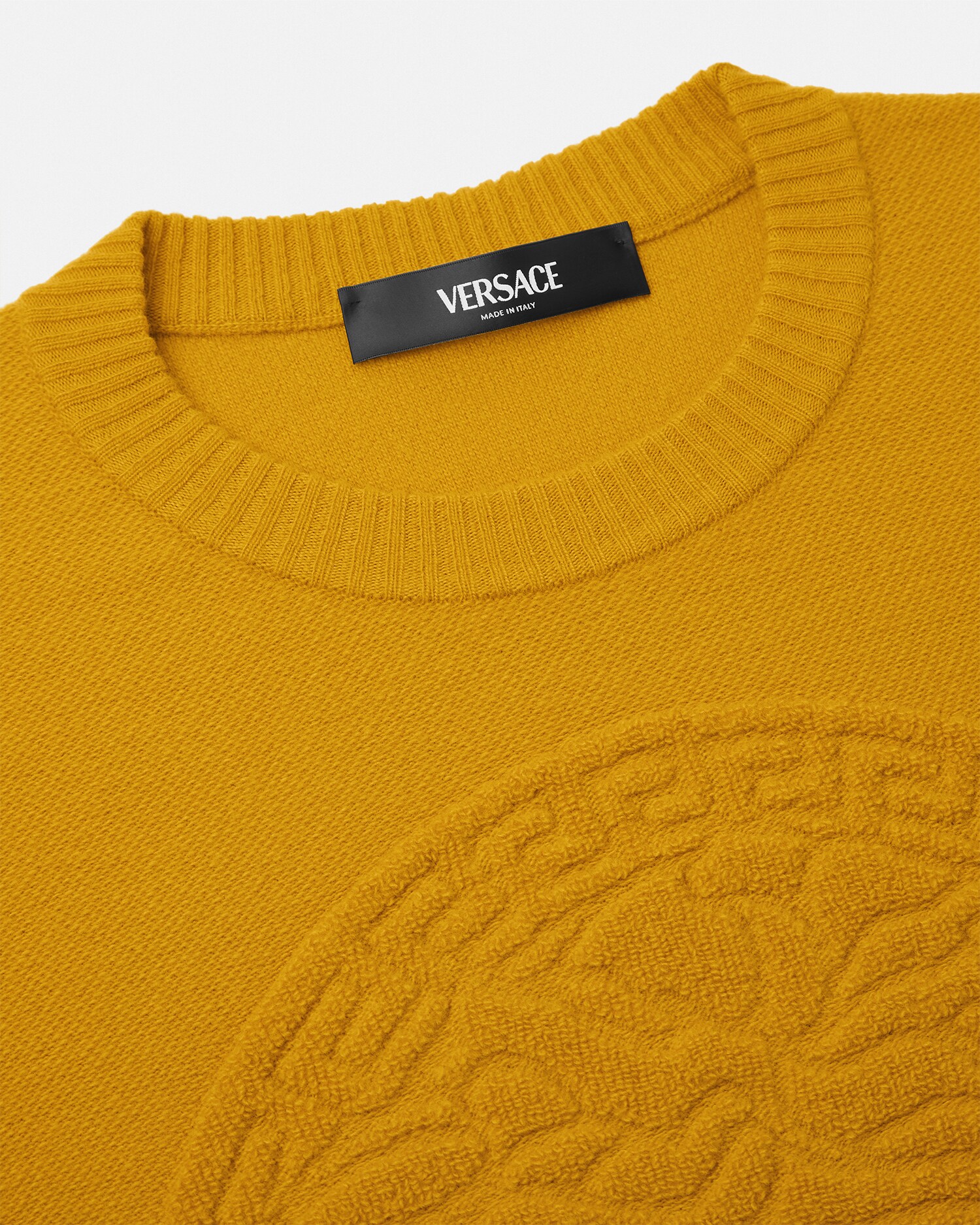 Versace カシミヤブレンド ニット セーター メドゥーサ　　ピンク カシミヤブレンド ニット セーター メドゥーサ ピンク | VERSACE JP
