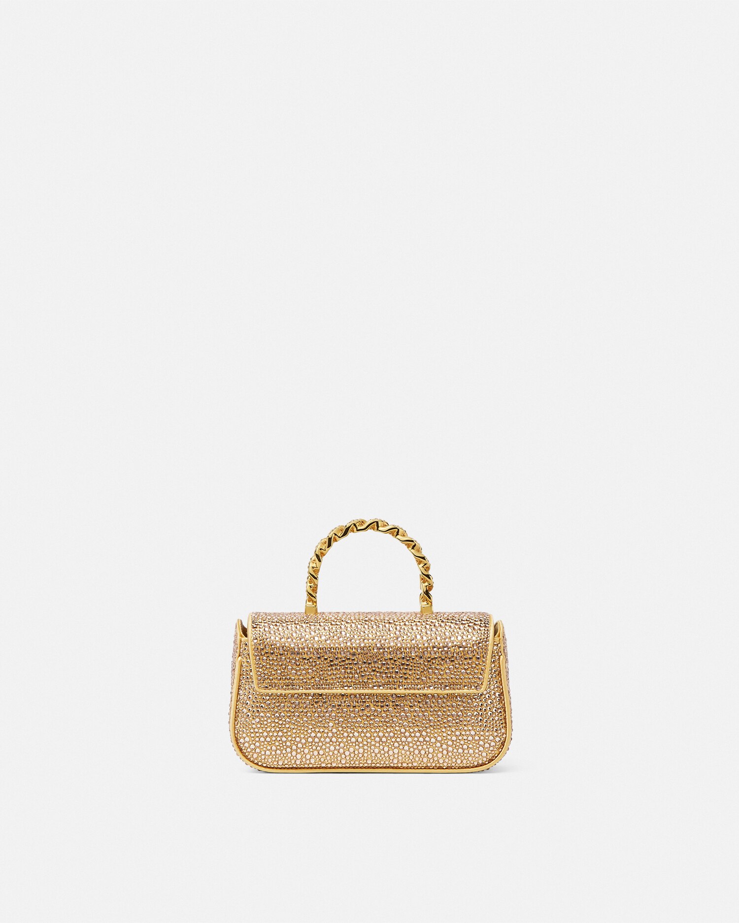 VERSACE クリスタル ラ メドゥーサ ミニハンドバッグ ブルー レディース La Medusa ハンドバッグコレクション | ヴェルサーチ