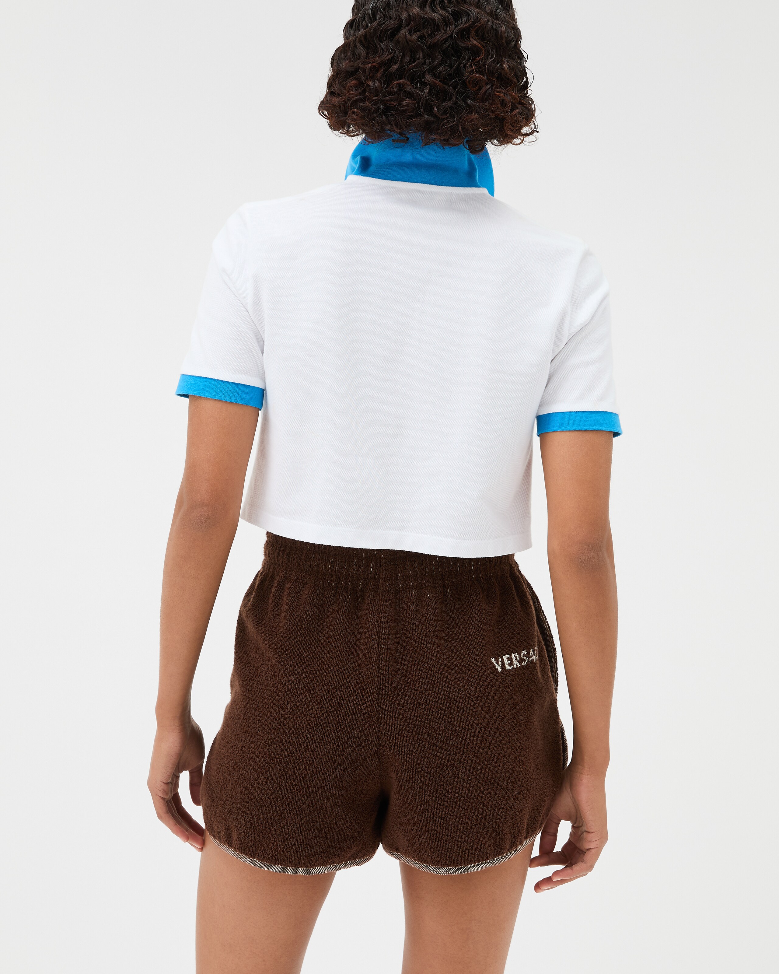 コットンテリー ジャカード スウェット ショートパンツ ブラウン