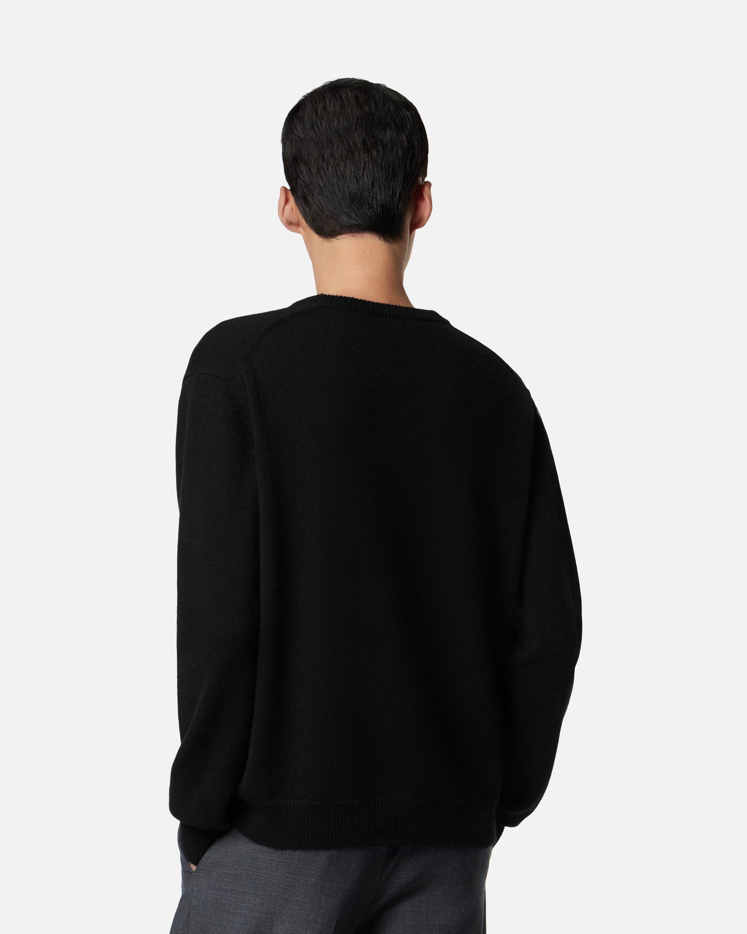 インターシャ カシミヤ ニット セーター | VERSACE JP