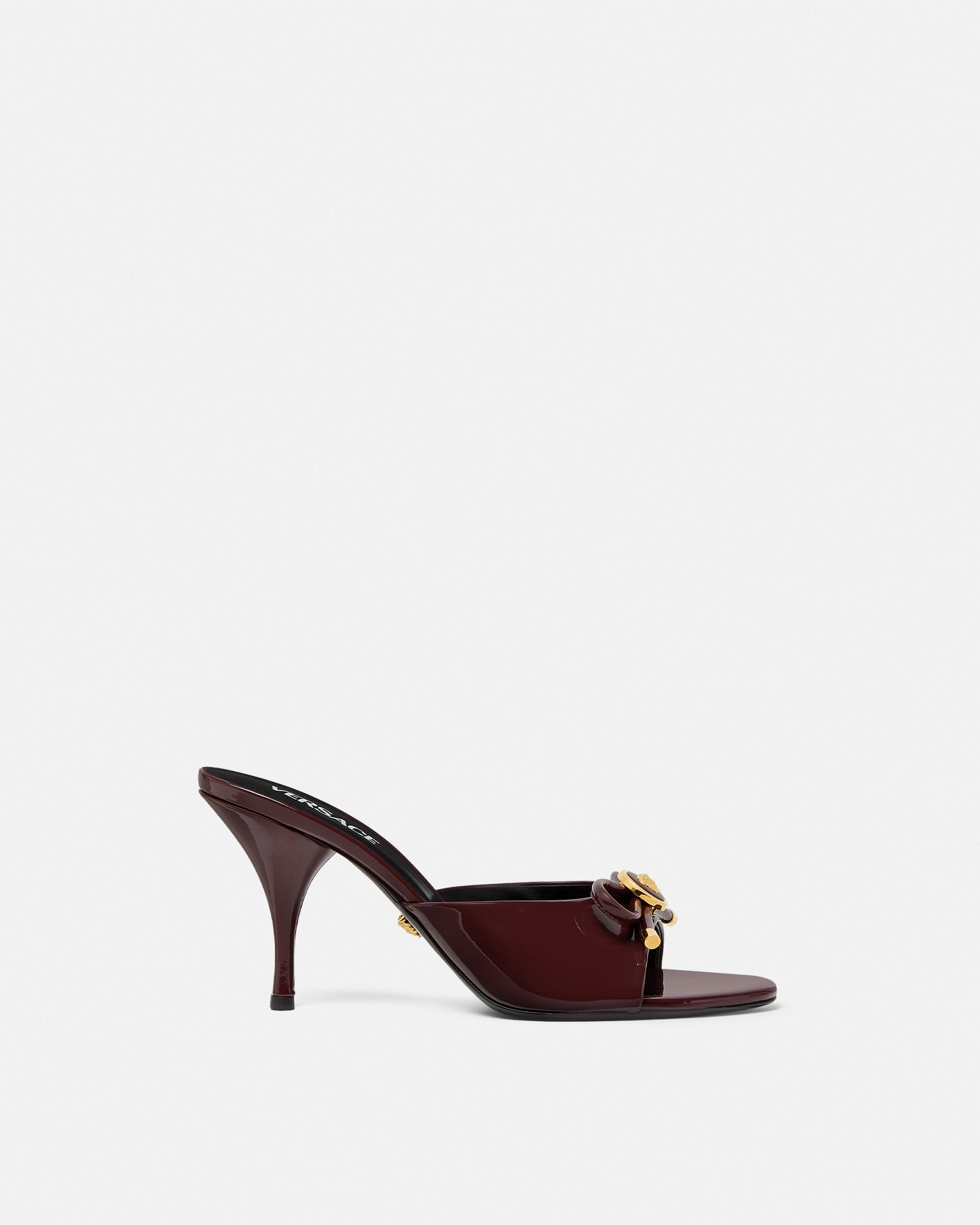 【Versace】 High Summer embellishedサテンTバックサンダル High Summer embellished satin thong sandals in black