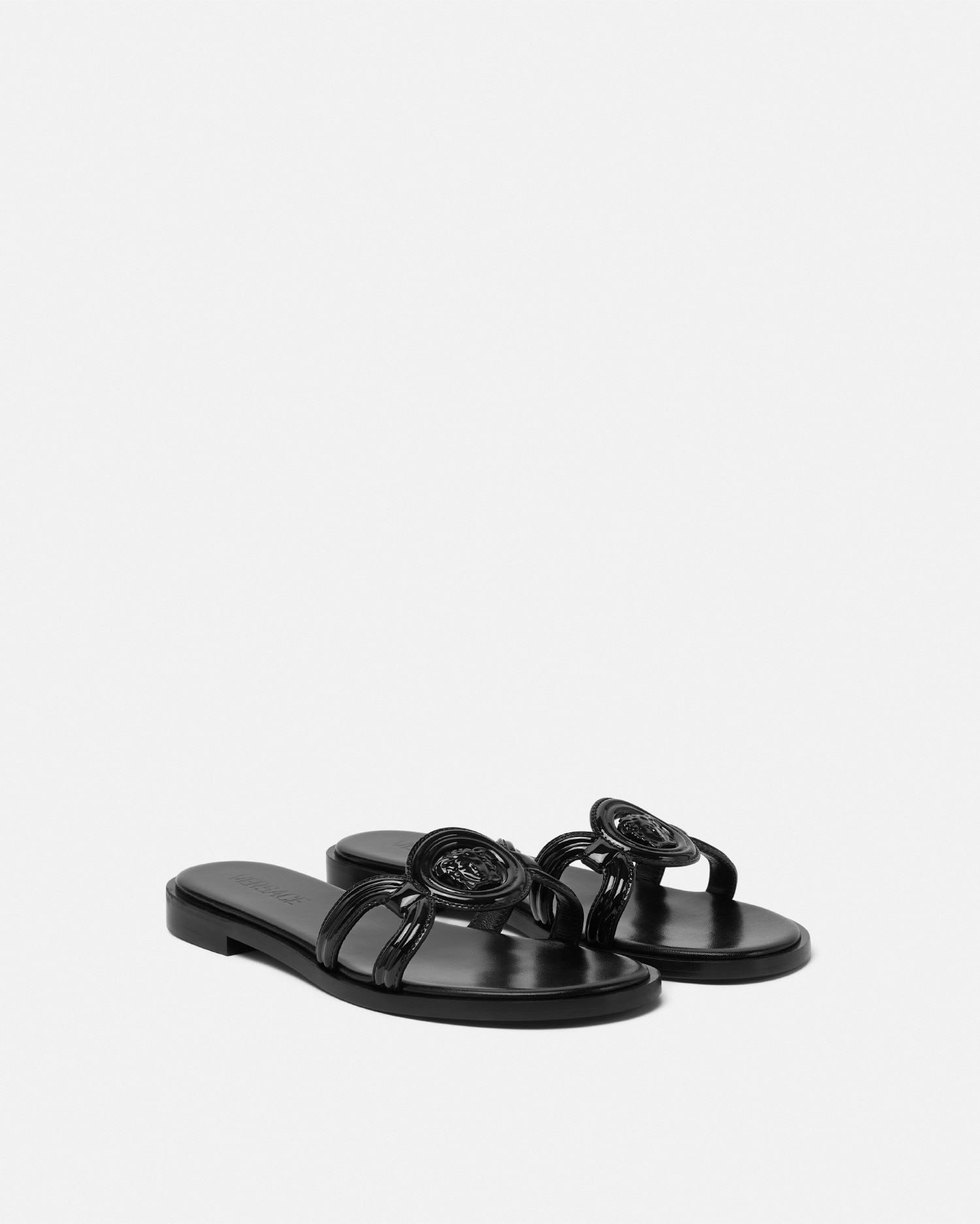 【VERSACE】1019229 メデューサ ラフィアフラットサンダル レディース デザイナー フラットサンダル