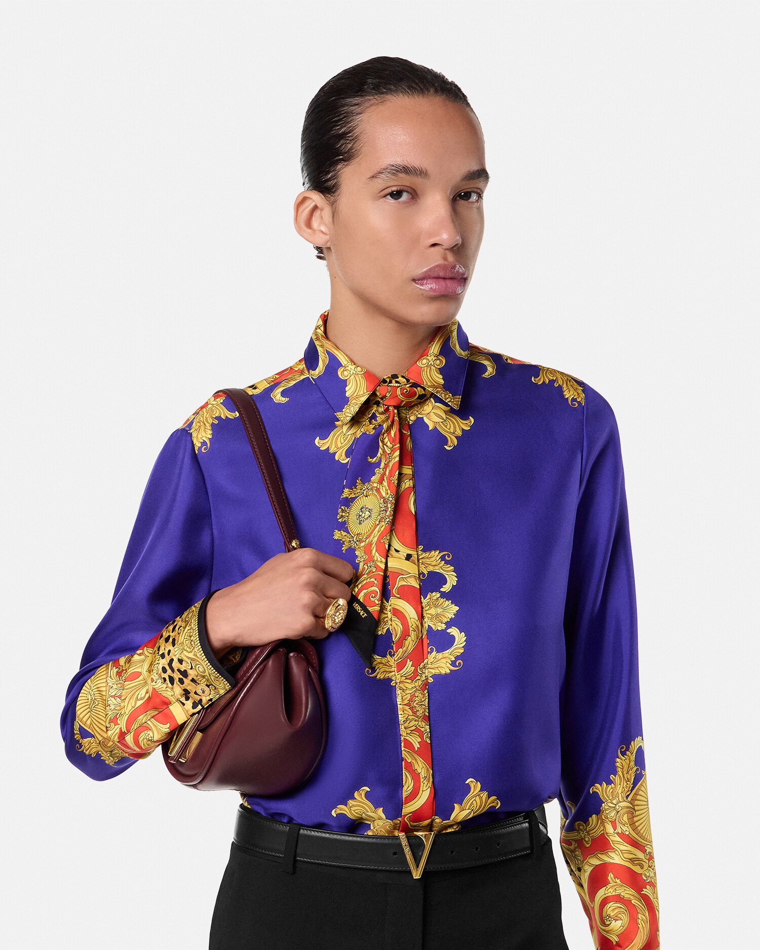 sophie　GIANNI Versace スカーフベルト 90-s Vintage Gianni Versace Atelier Barocco Scarf Silk with