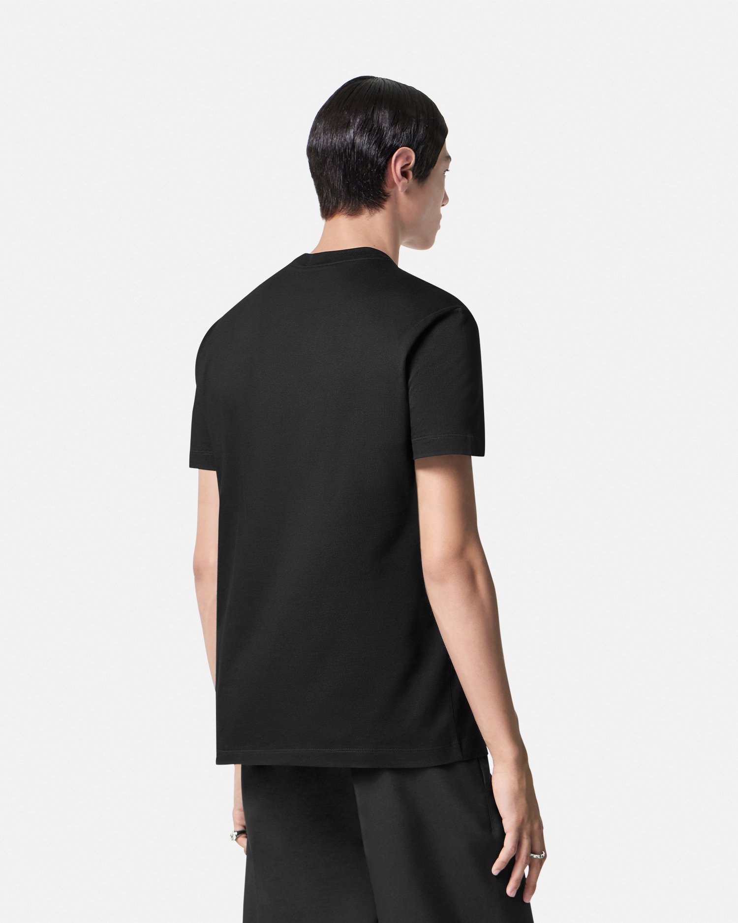 【送料&関税込】Versace メデューサ クルーネック 黒Tシャツ ヴェルサーチェ VERSACE VERSACE メデューサ クルーネック 半袖T