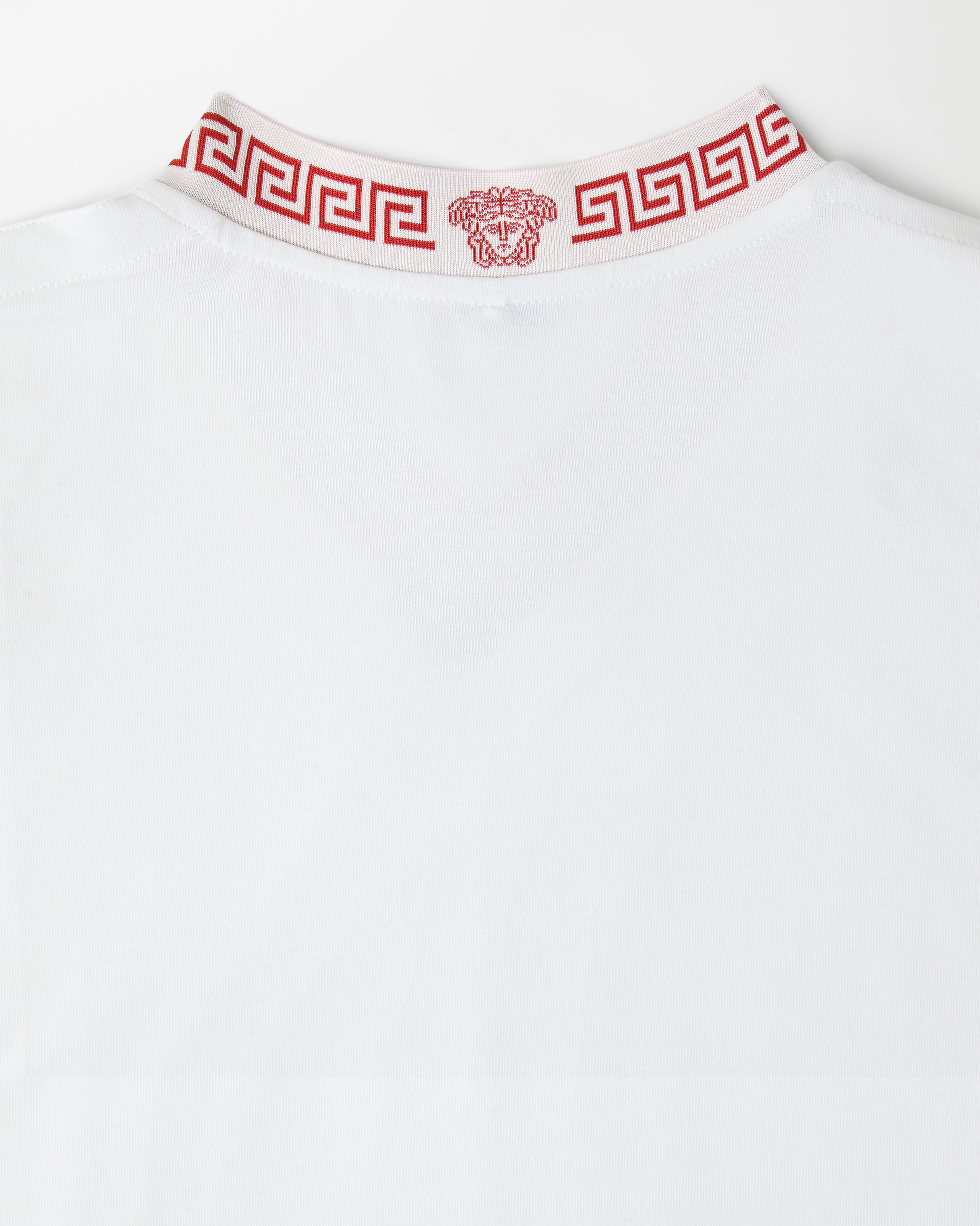 ジャカード ストレッチ コットンジャージー Tシャツ ホワイト | VERSACE JP