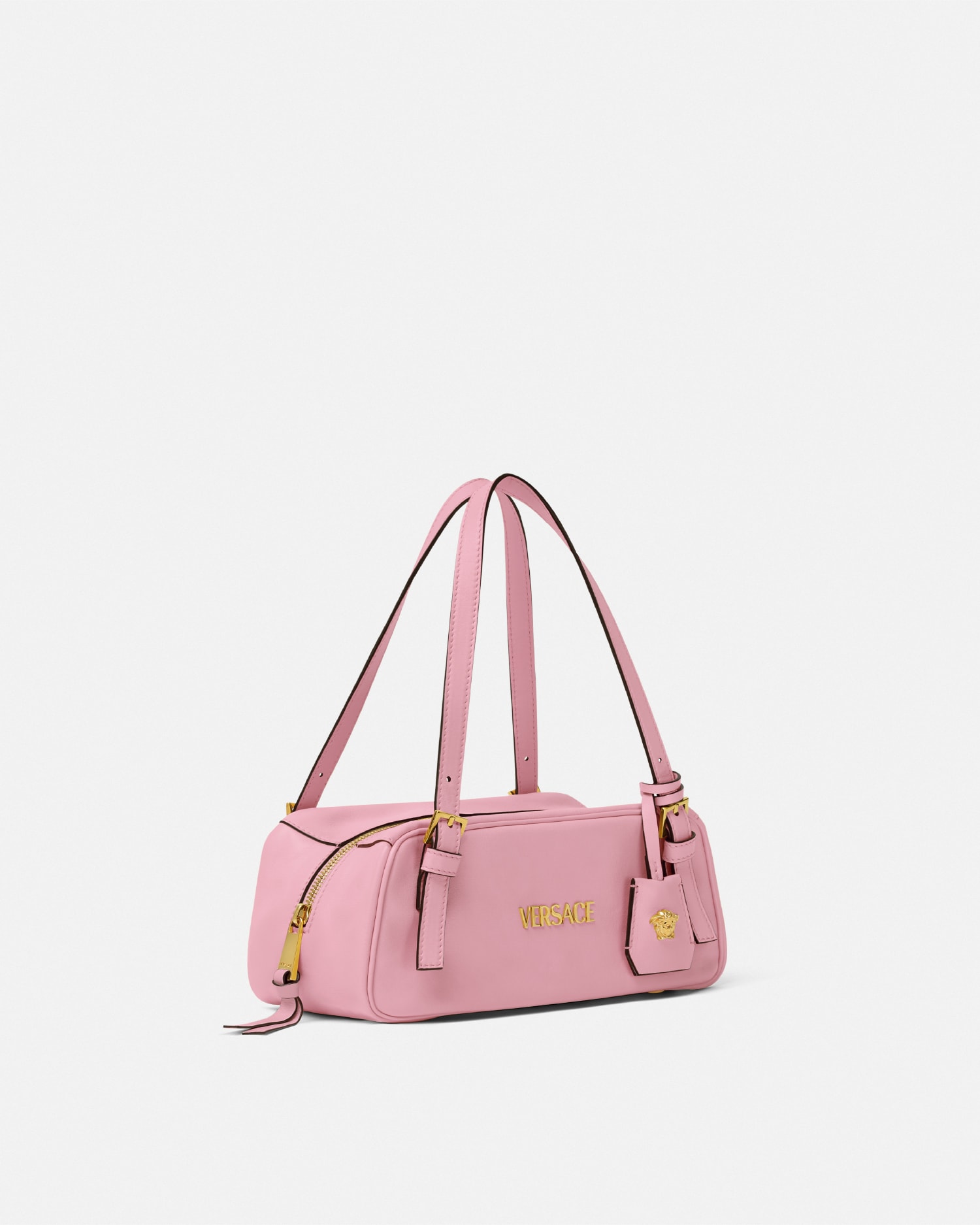 versace ボウリング ショルダー バッグ ヴェルサーチェ タグ ヴェルサーチェ タグ ナッパ ボウリング バッグ ピンク | VERSACE JP