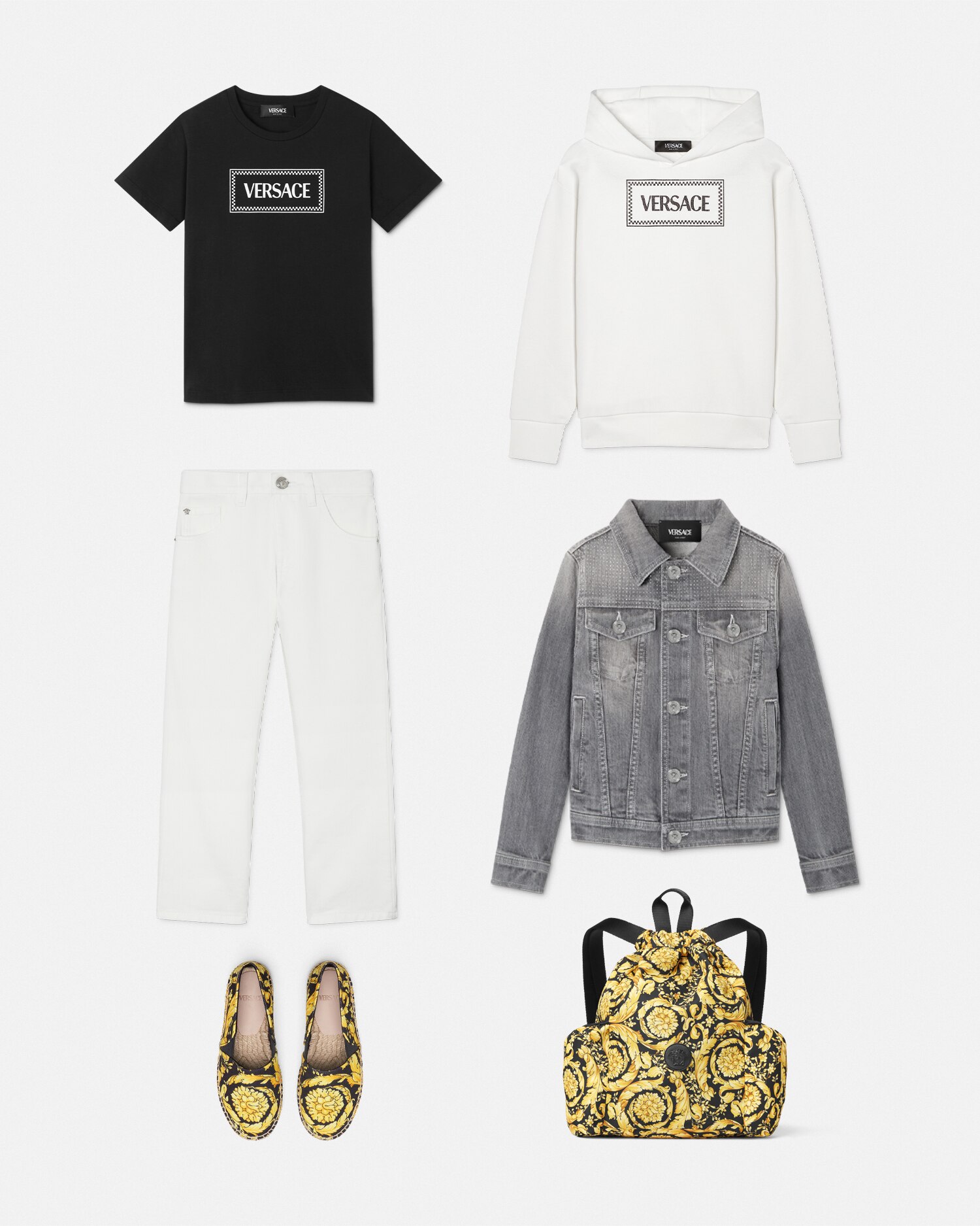 【送料&関税込】ベルサーチェ '90s ヴィンテージロゴ Tシャツ キッズ Tシャツ 90s ヴィンテージ ロゴ ブラック | VERSACE JP