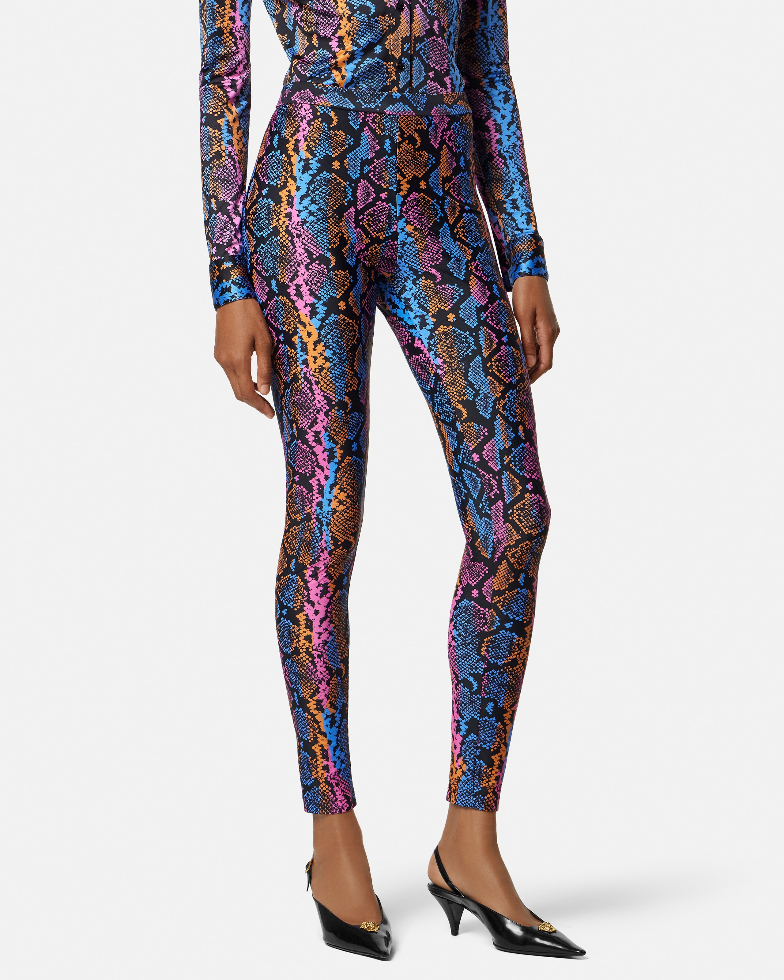 高級感 未使用 VERSACE ヴェルサーチ  レギンス 44 マルチカラー 90_1003900-