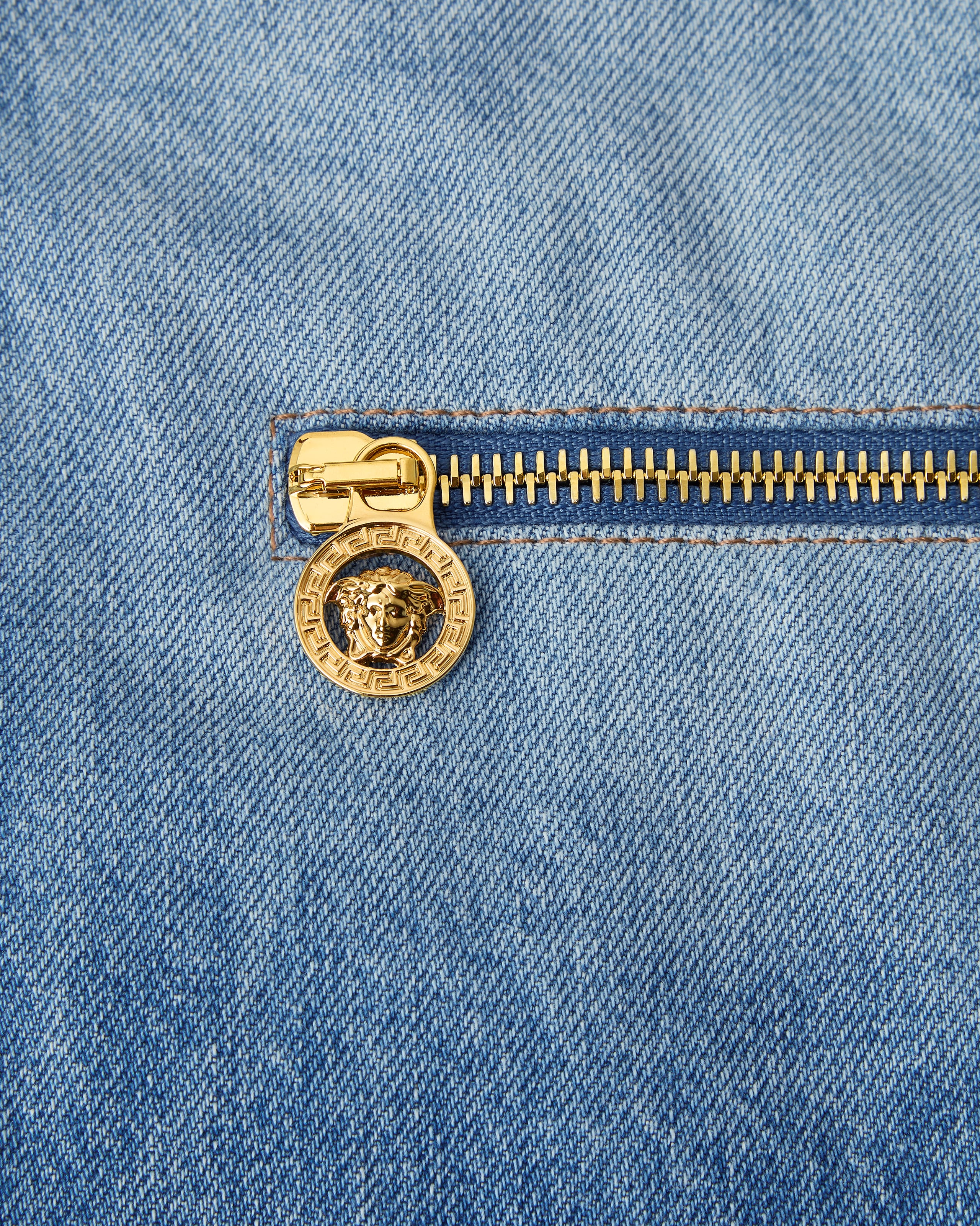デニム ジッパー ブルゾン ブルー | VERSACE JP