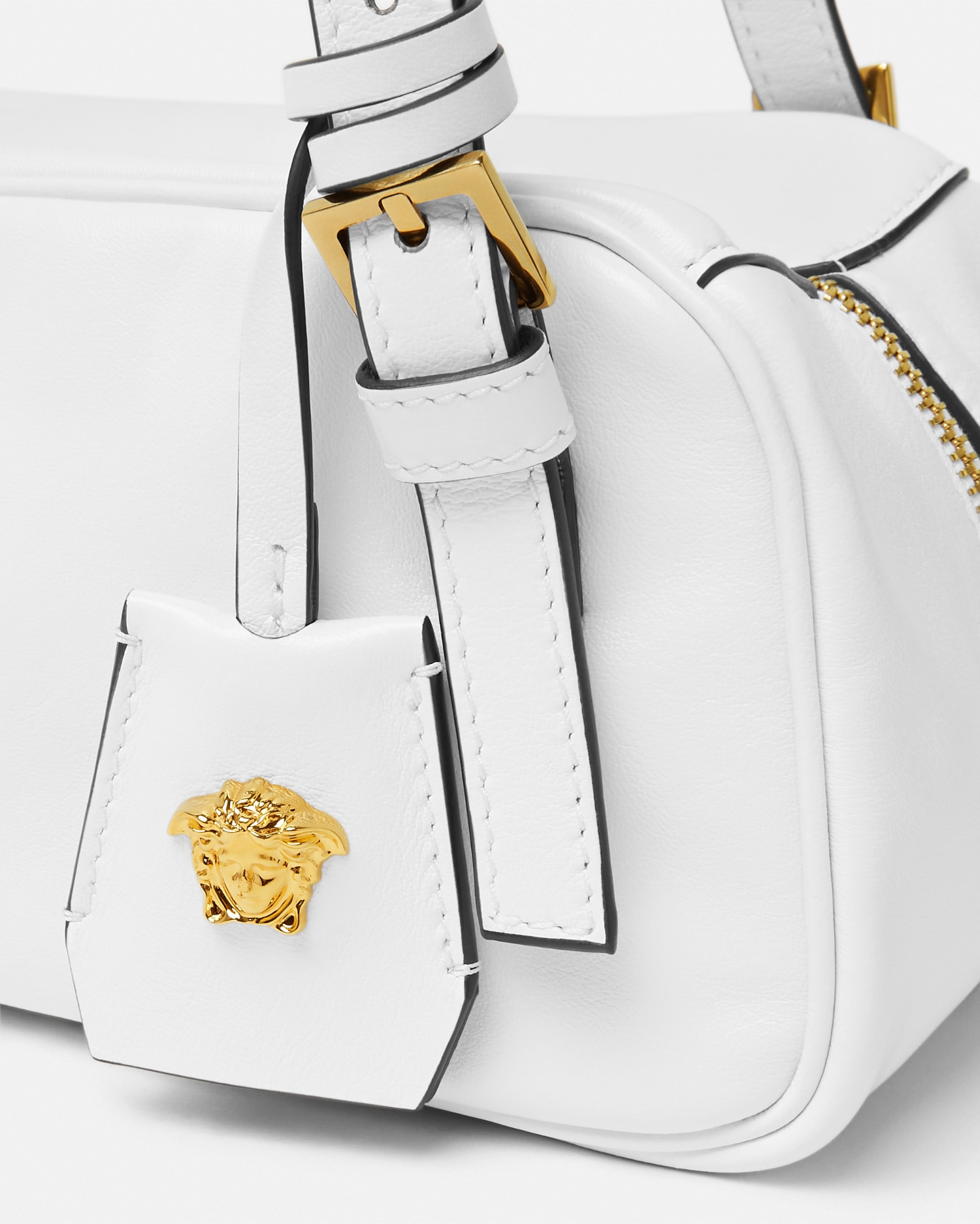VERSACE ◆ タグ ボウリング ショルダー バッグ ◆ 送料関税込 ボウリング ショルダー バッグ ヴェルサーチェ タグ ブラウン