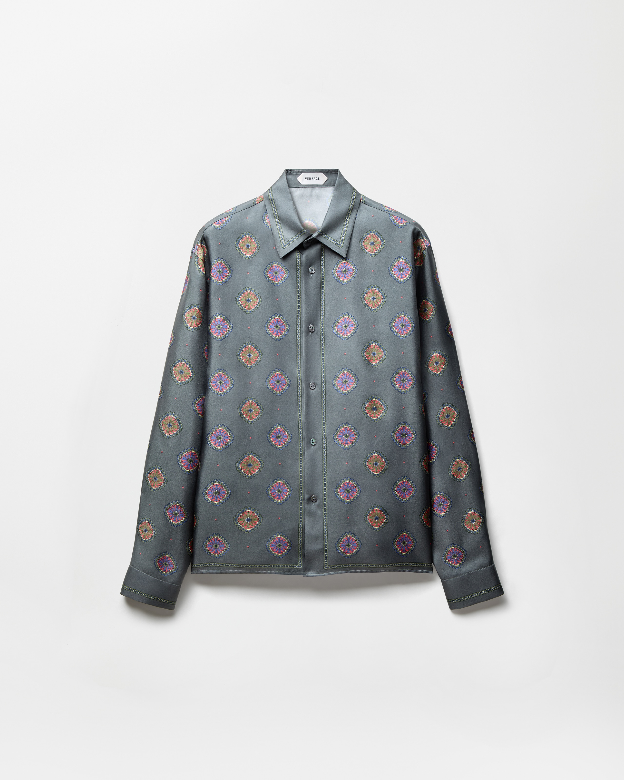 VERSACE ヴェルサーチ 長袖 シルクシャツ 38 【公式通販】