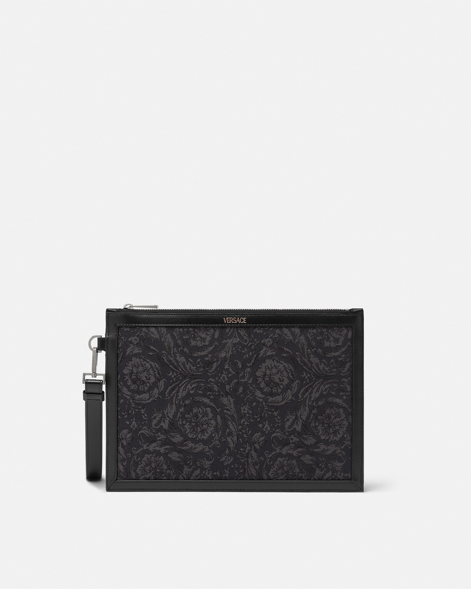 訳あり VERSACE☆ヴェルサーチェ クラッチバッグ メンズ レザー
