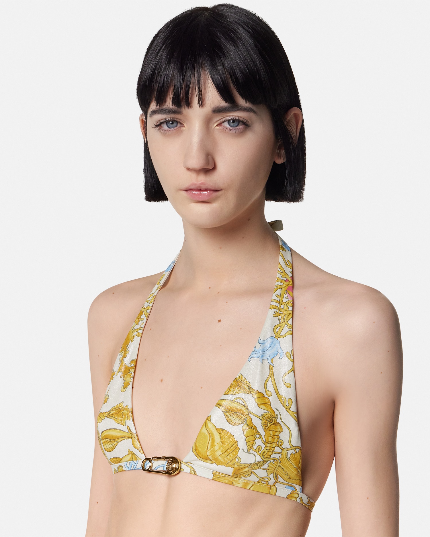 「VERSACE」ホルターネック ビキニトップ 装飾付き 90_ABD08006-