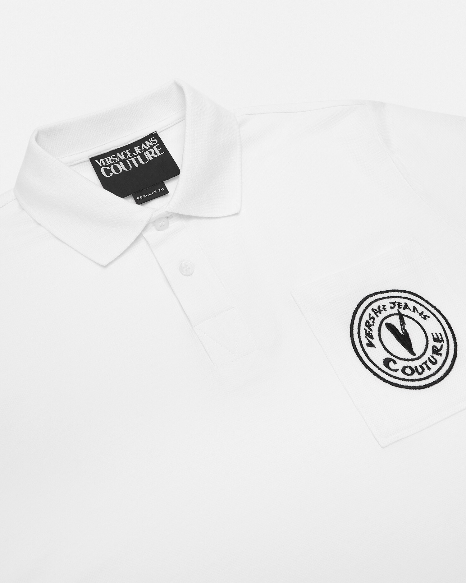 刺繍入り ポロシャツ レターV エンブレム | VERSACE JP
