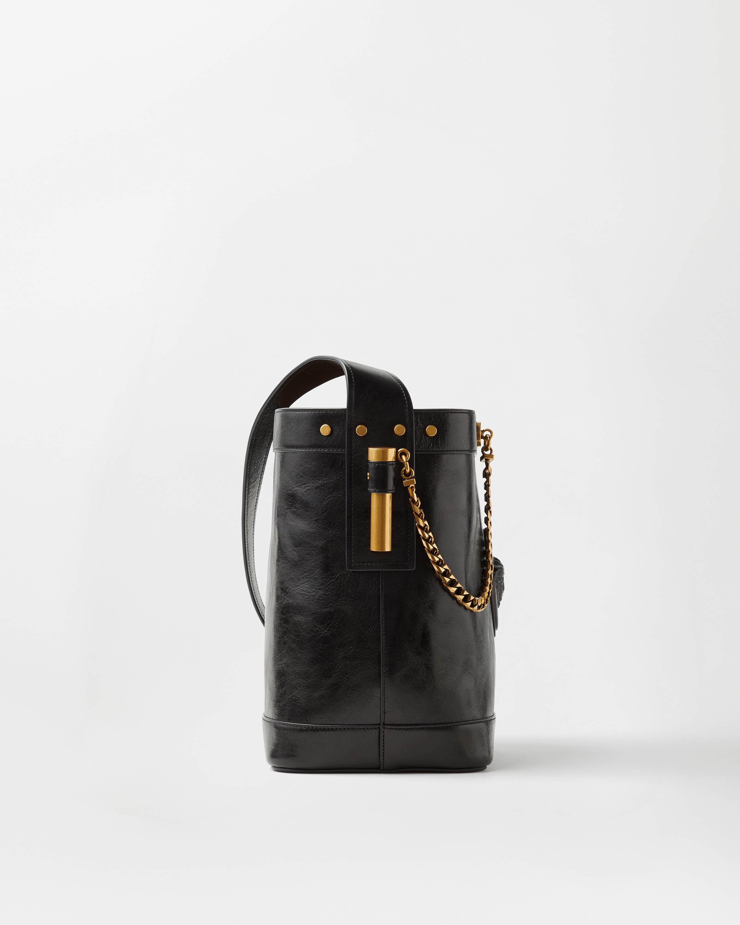 【大人気✨】ヴェルサーチ コレクション 本革 レザー ハンドバッグ 黒 ヴェルサーチェ☆Vロゴレザーバック (VERSACE/ハンドバッグ) 99647741
