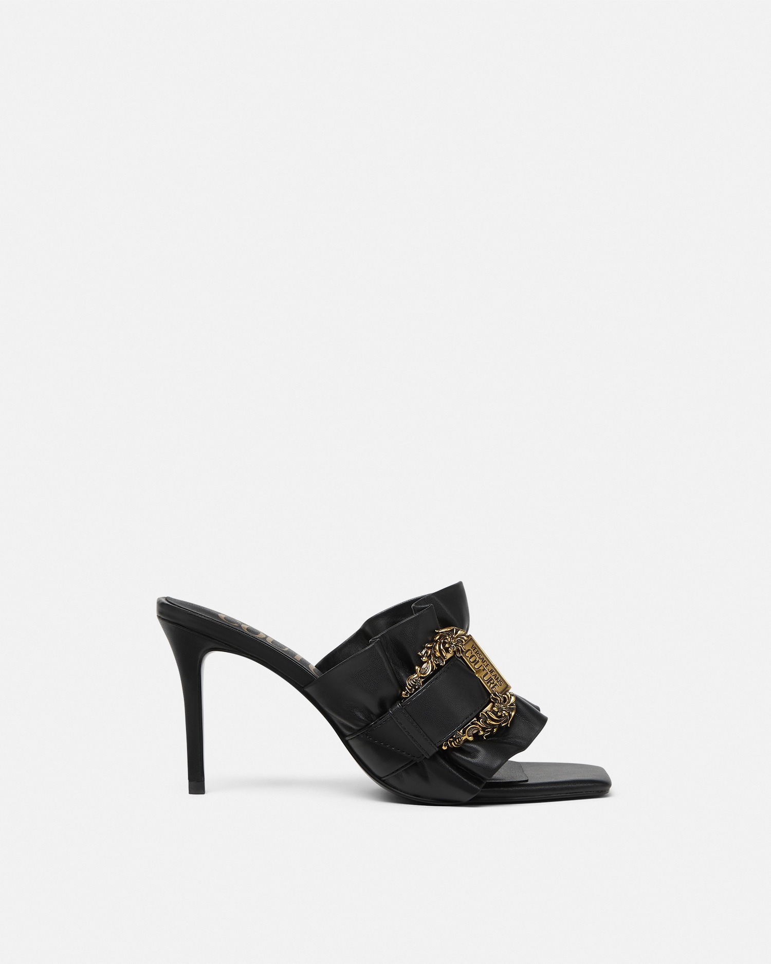 バロック バックル エミリー ミュール ブラック,プリント | VERSACE JP