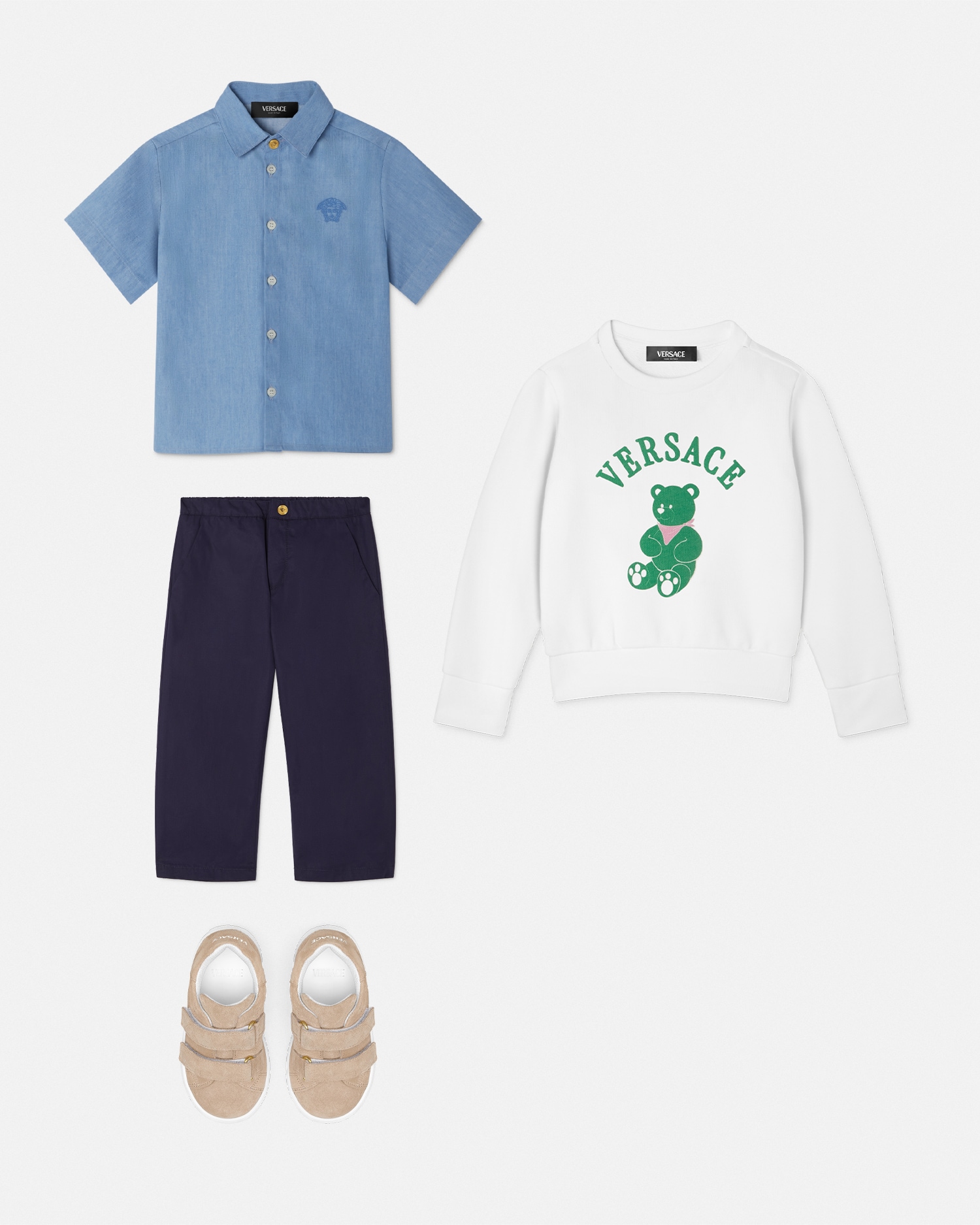 VERSACE ベビー・キッズ バロックスウェットシャツ&パンツセット ベビーガール ニット & スウェットシャツ | ヴェルサーチェ 日本