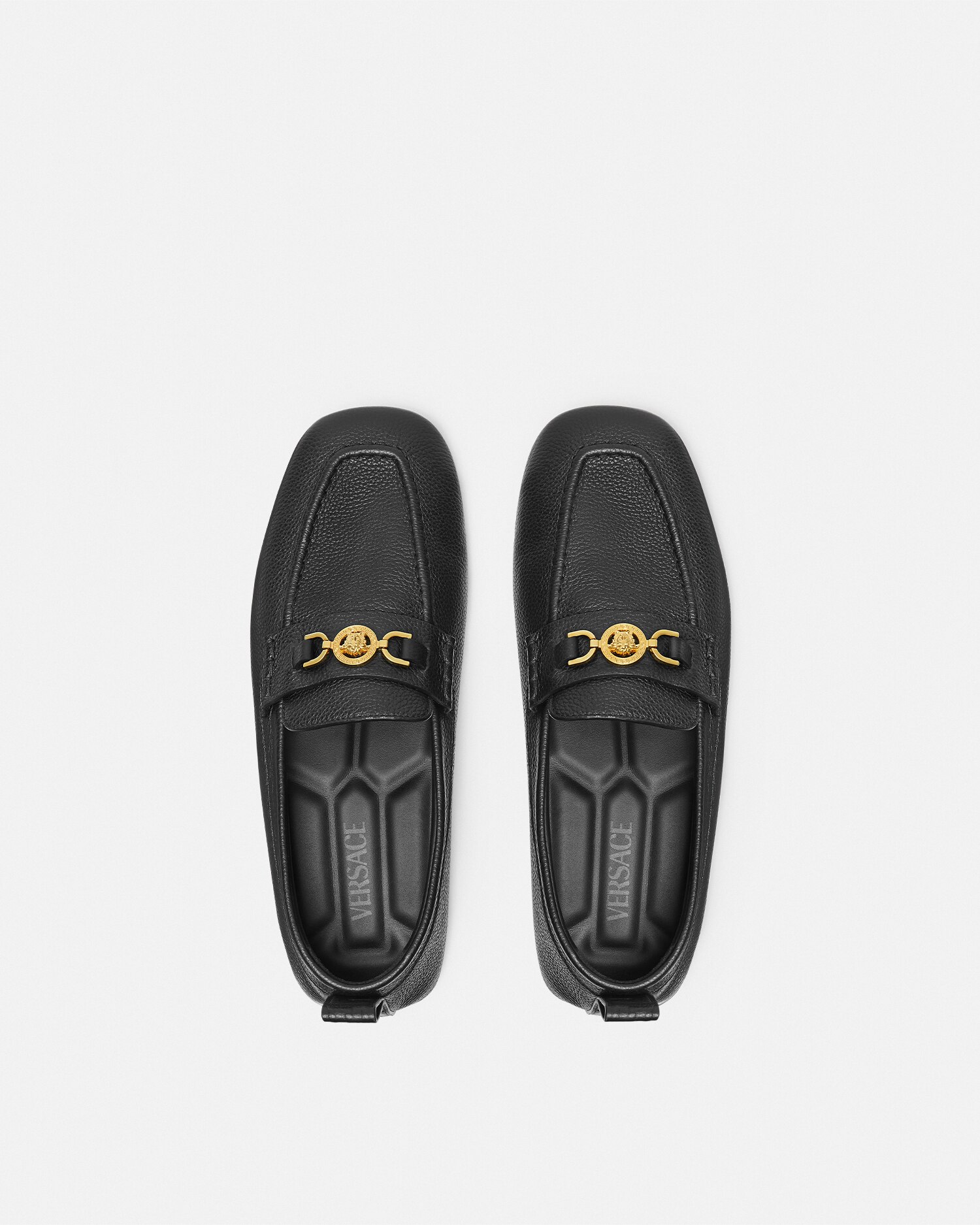 早い者勝ち【VERSACE】フラットシューズ ヴィラ ドライバー シューズ ブラック,ゴールド | VERSACE JP