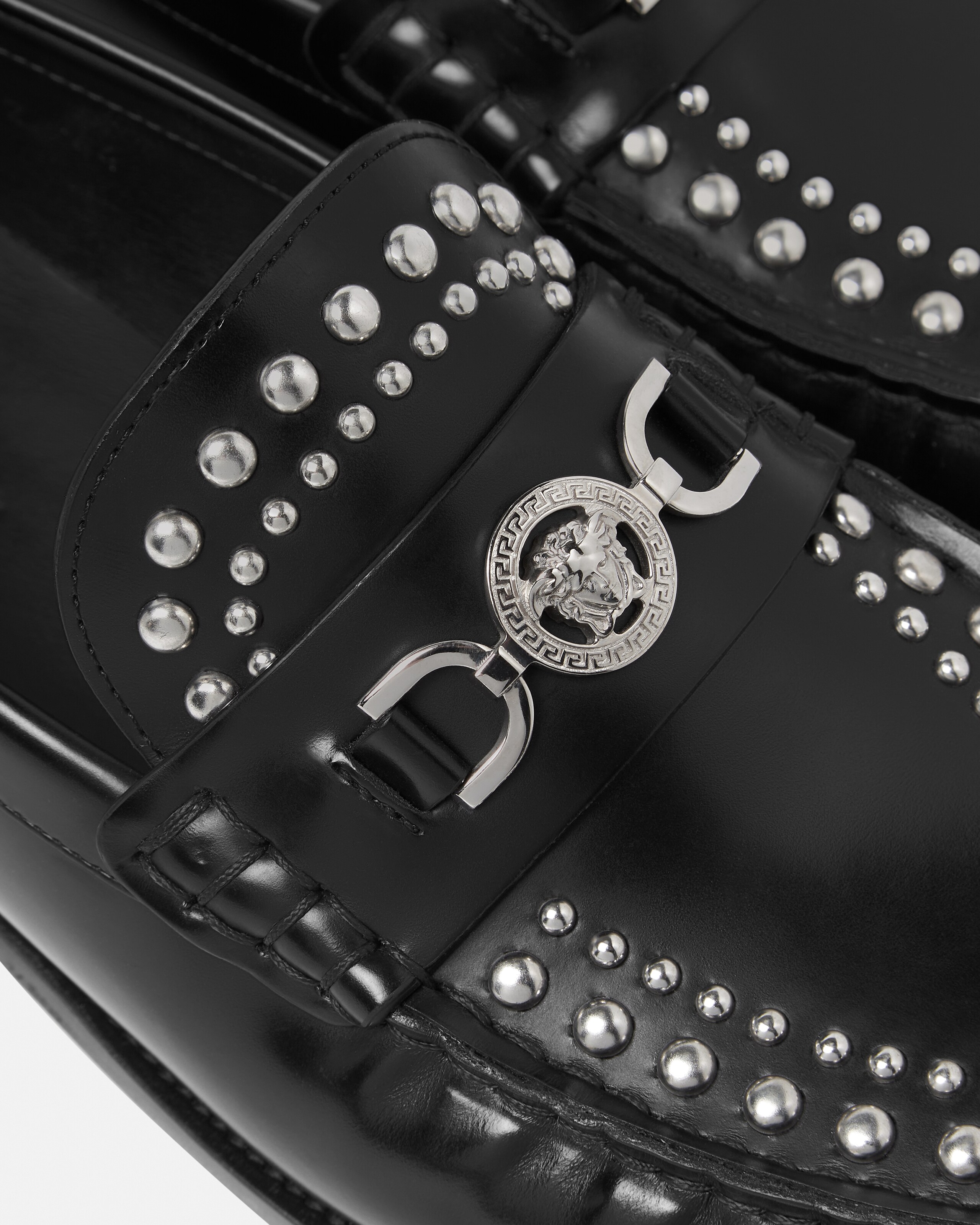 VERSACE ローファー メドゥーサ '95 装飾付き ローファー ブラック,シルバー | VERSACE JP