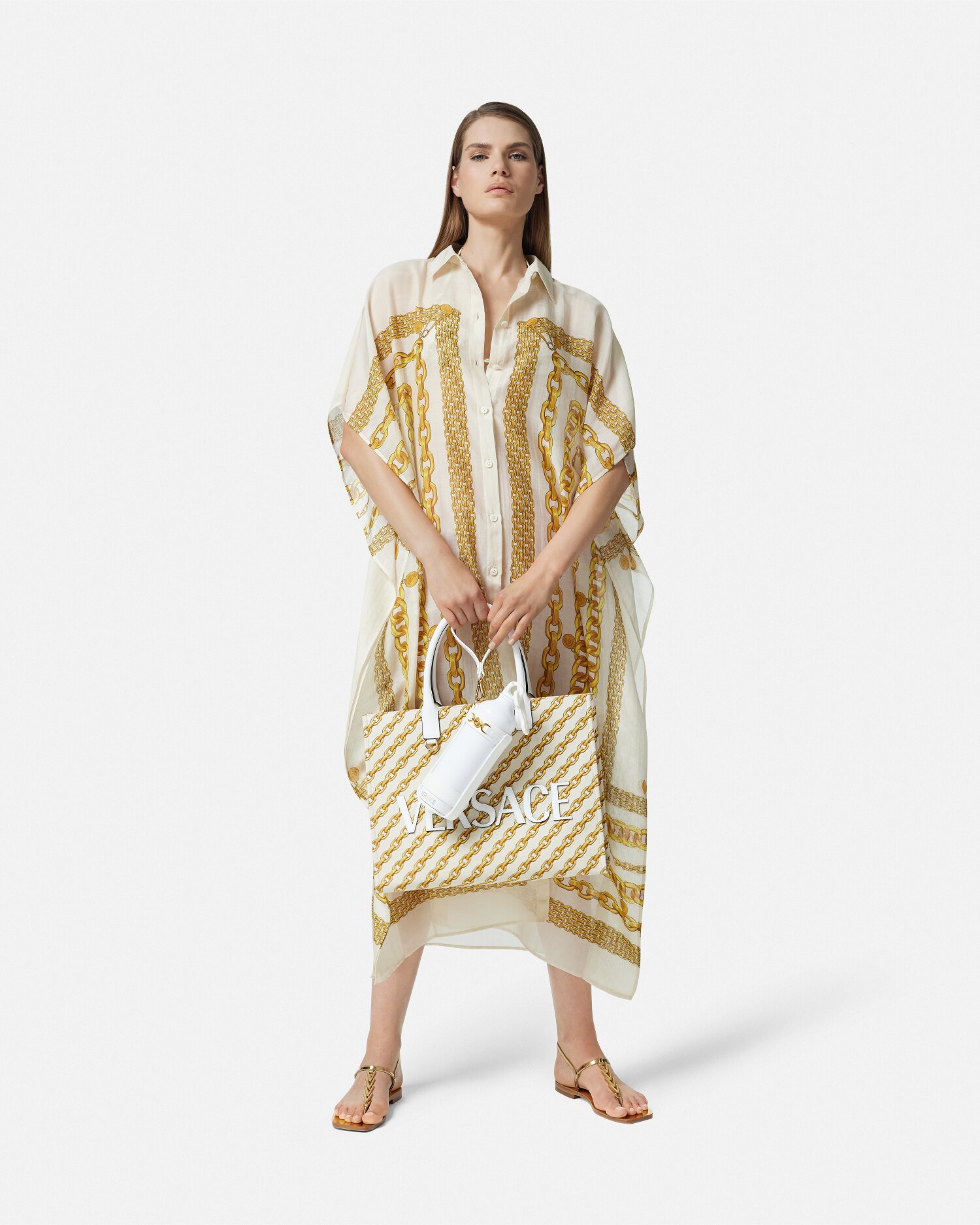 ♯227 VERSACE ヴェルサーチバロック柄タイトワンピース イタリア製