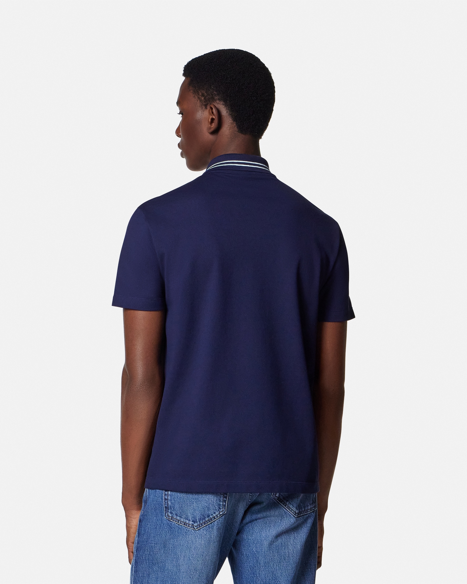 VERSACE メデューサ刺繍ポロシャツ 刺繍入り ポロ シャツ メドゥーサ | VERSACE JP