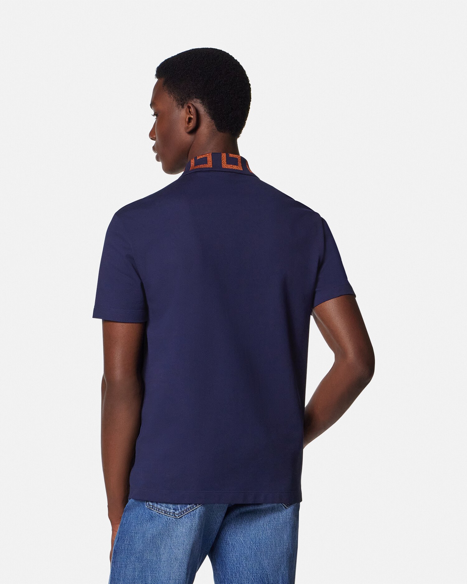 Greca Polo Shirt Black | VERSACE US