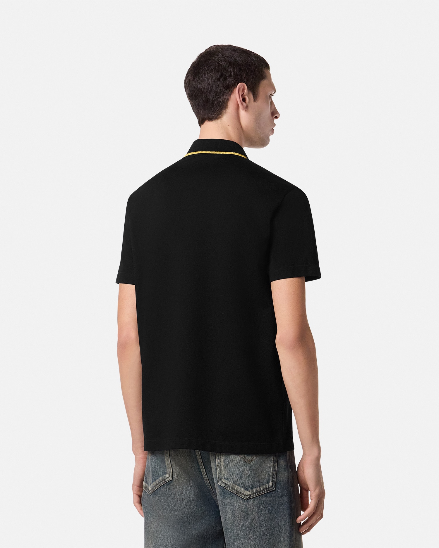 ヴェルサーチ　半袖　ポロシャツ　ブラック　XL ポロシャツ グレカ ブラック | VERSACE JP