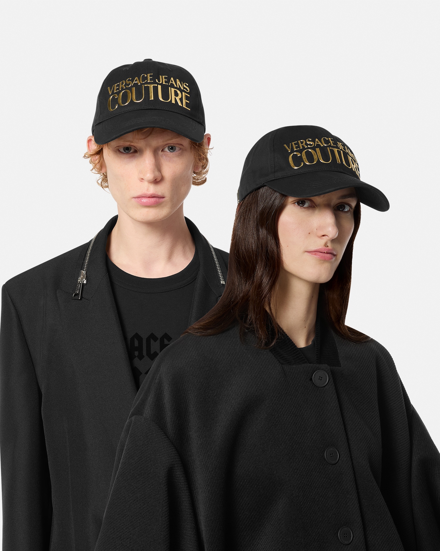 ロゴ ベースボール キャップ ブラック,ゴールド | VERSACE JP