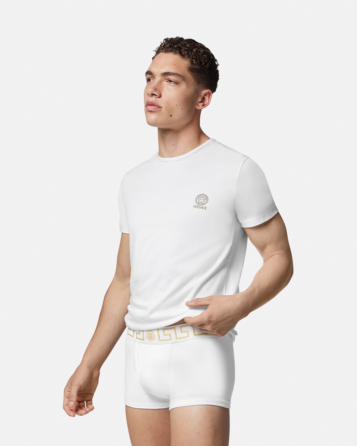 コットンジャージー トランクス 3枚パック ブラック,ホワイト | VERSACE JP