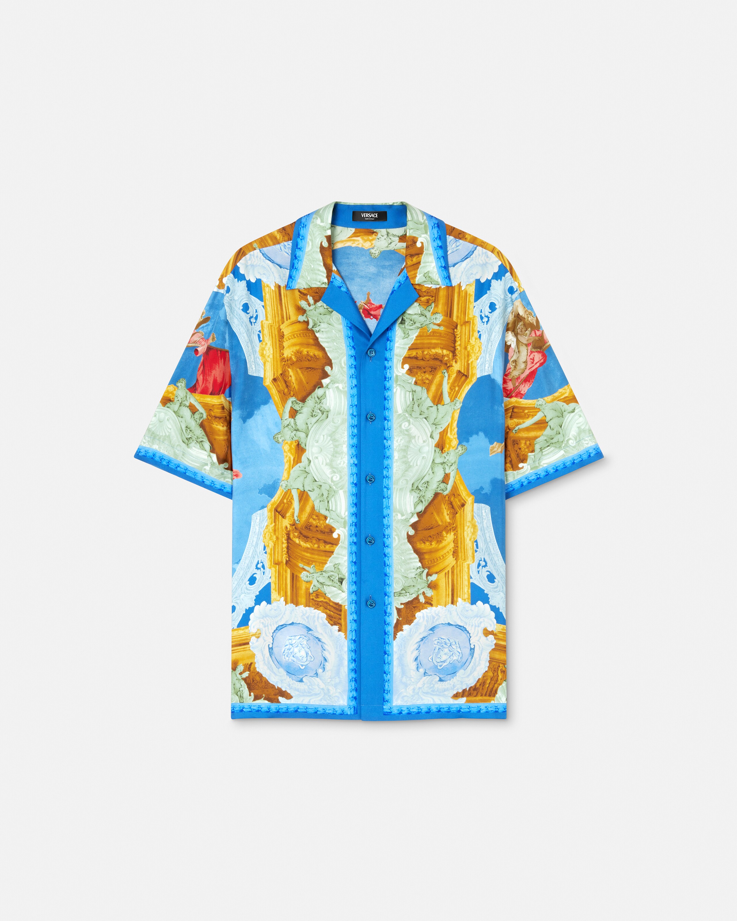 プリント シルク ツイル レギュラー シャツ プリント | VERSACE JP