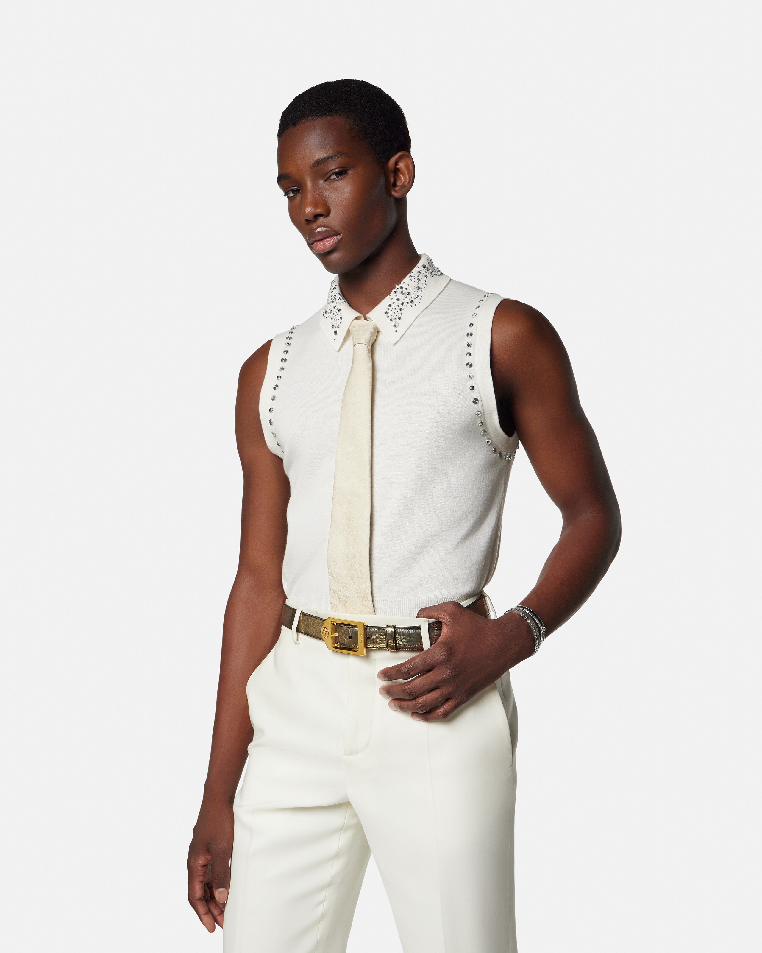 ジャカード シルク ネクタイ ホワイト | VERSACE JP ジャカード シルク ネクタイ ホワイト | VERSACE JP