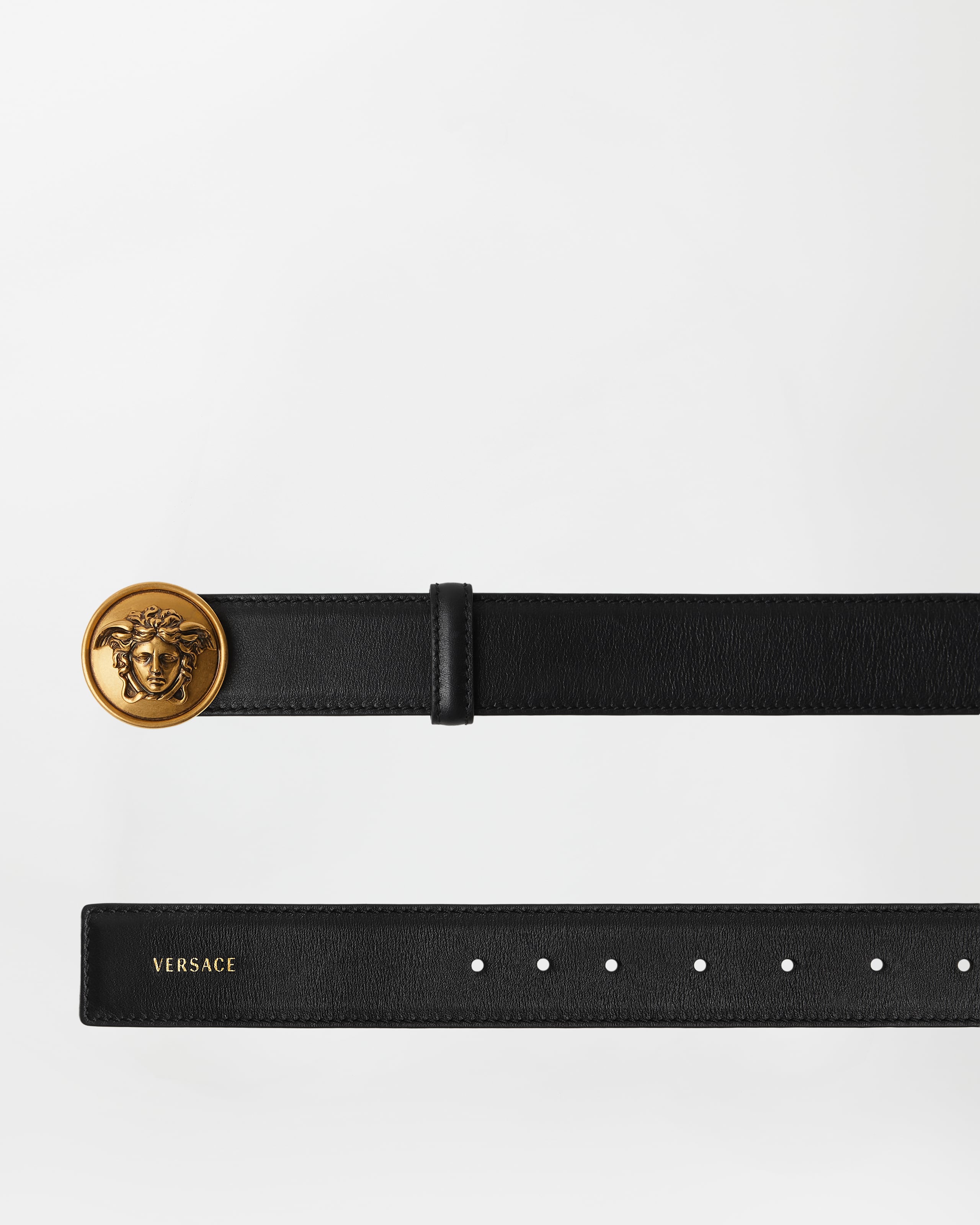 レザー ベルト 3.5 cm ブラック | VERSACE JP