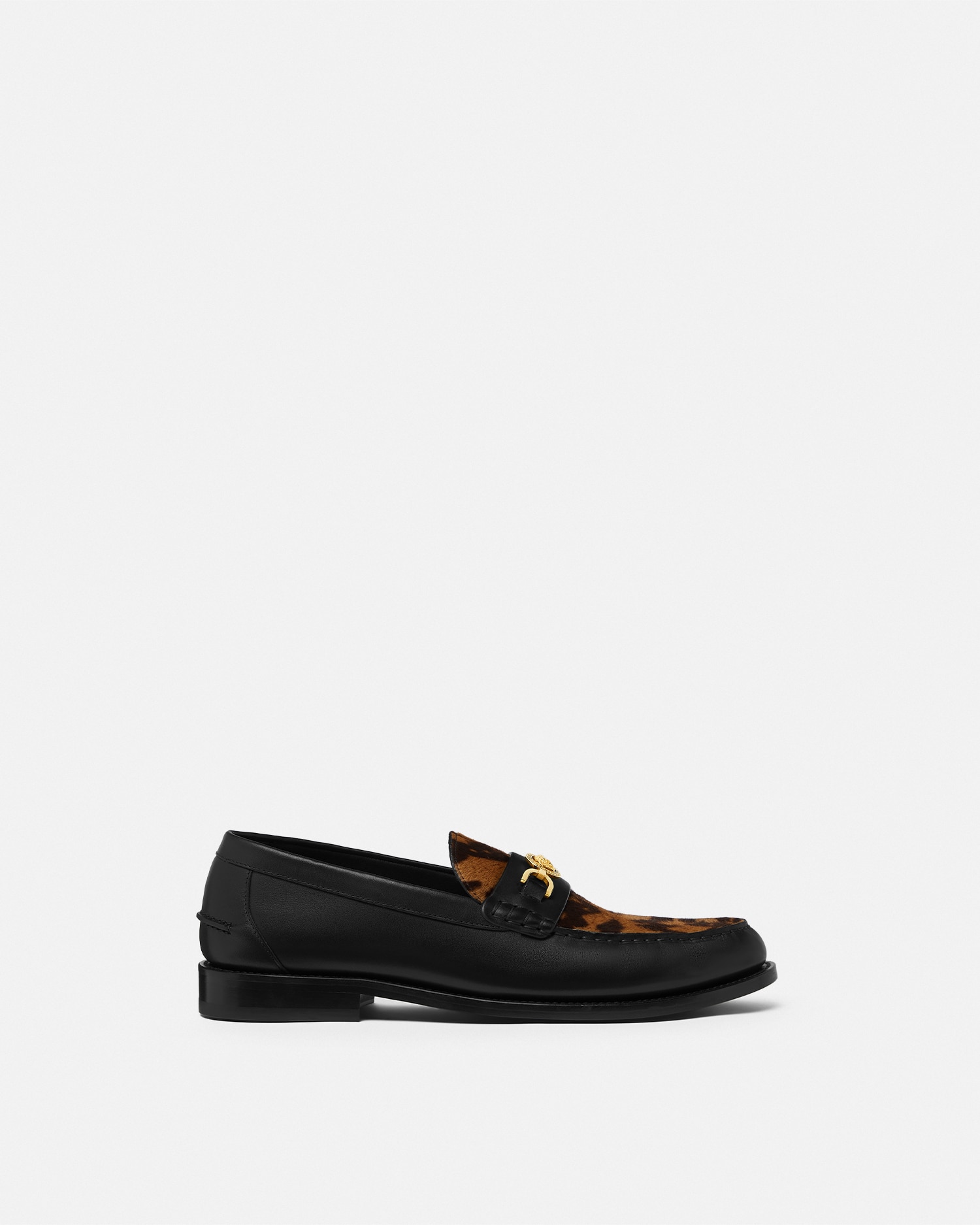 ◆◆未使用 44.0 VERSACE ローファー スタッズ スタッズロゴローファー ブラック,ゴールド | VERSACE JP