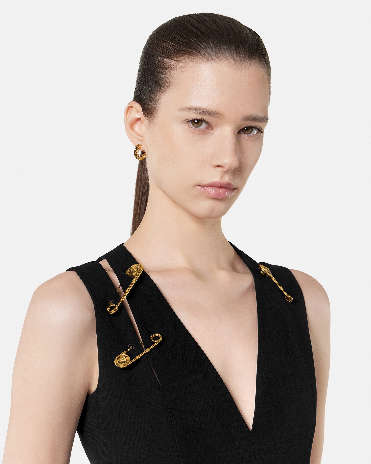 キャディ ミディ ドレス セーフティー ピン | VERSACE JP