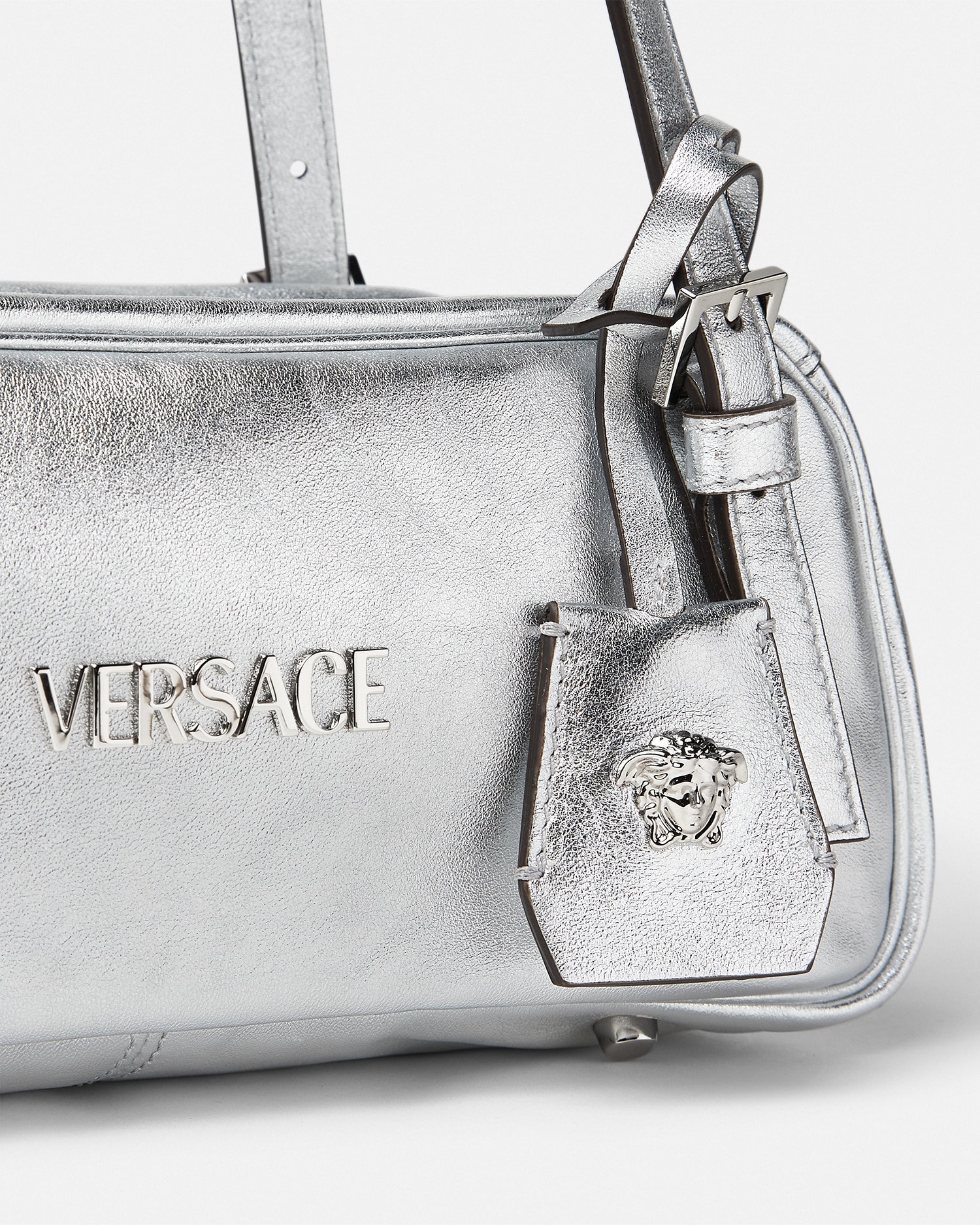 【Versace】ボウリング メタリック ショルダー バッグ ヴェルサ 90_1015792-