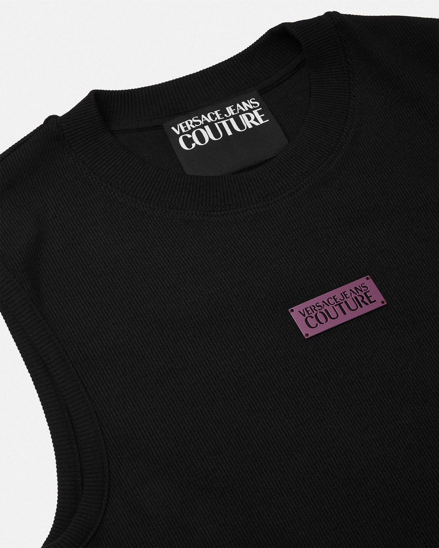 スリムフィット リブ タンクトップ ロゴ | VERSACE JP