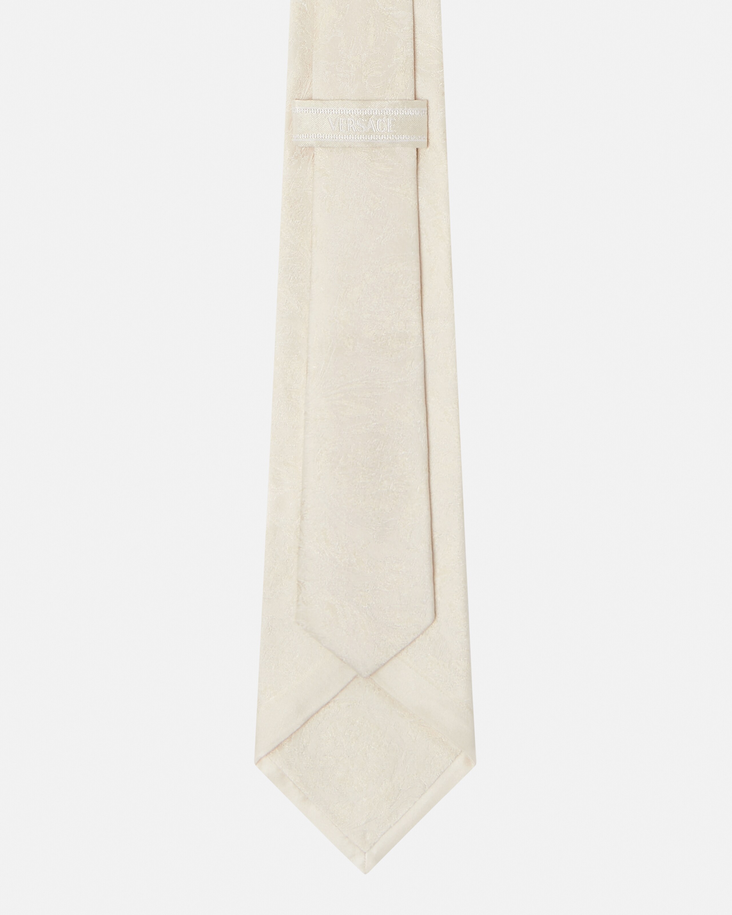 極上高級イギリス製3ピーススーツ × GIANNI VERUSACEネクタイ ジャカード シルク ネクタイ ホワイト | VERSACE JP