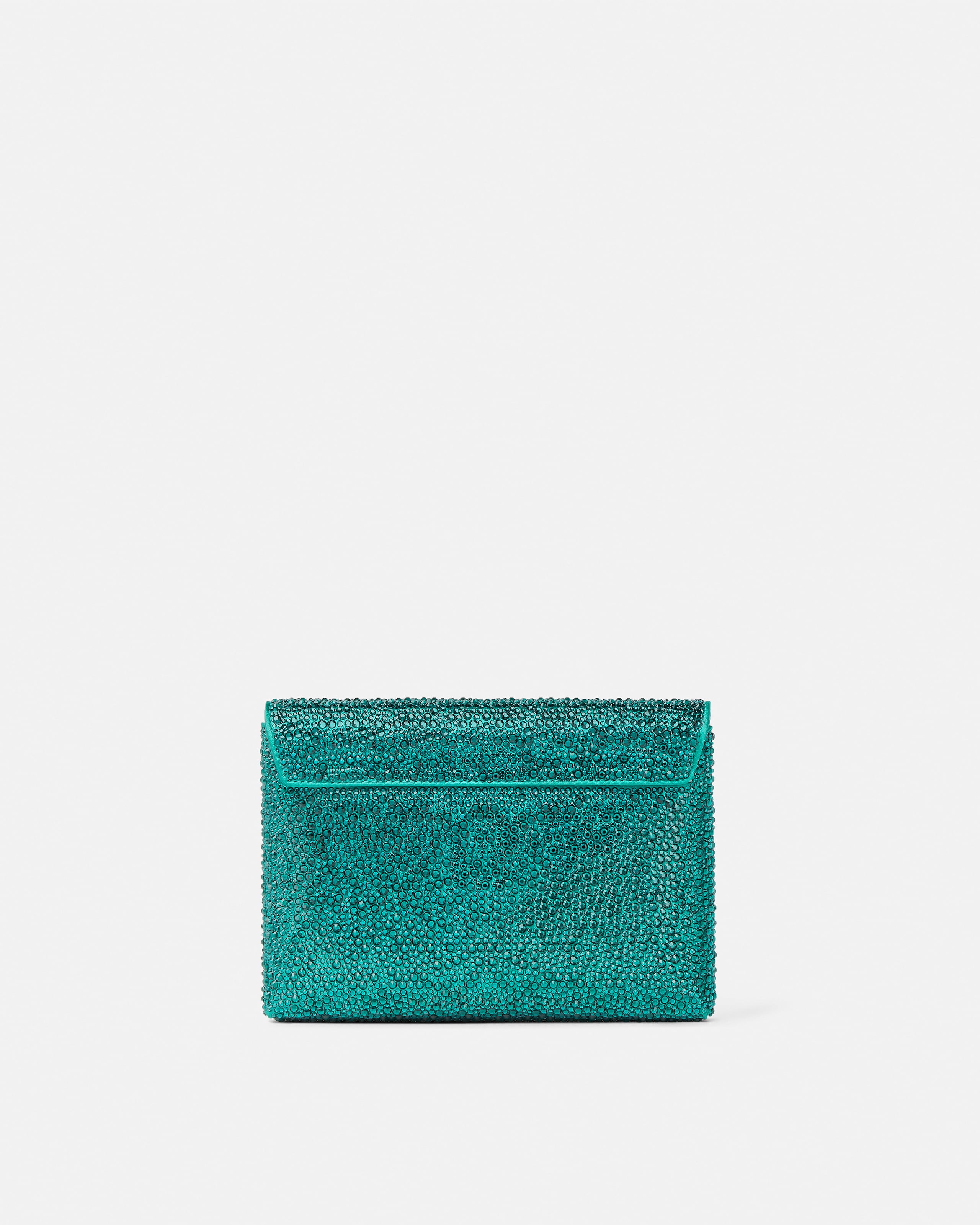 ラ メドゥーサ 装飾付き サテン クラッチ グリーン | VERSACE JP