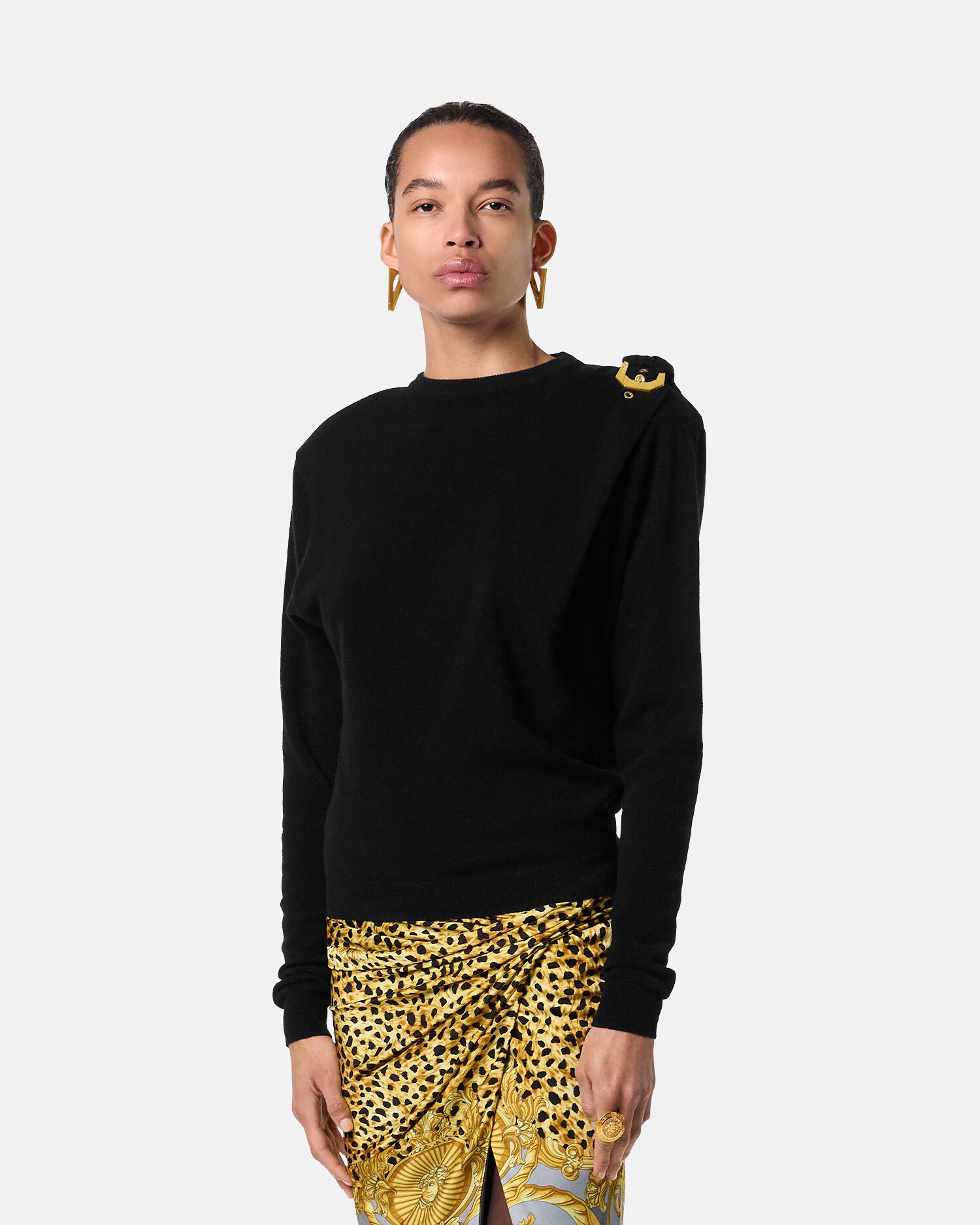 美品　GIANNI VERSACE ヴェルサーチェ　ニットカーディガン　38 90_1020281-