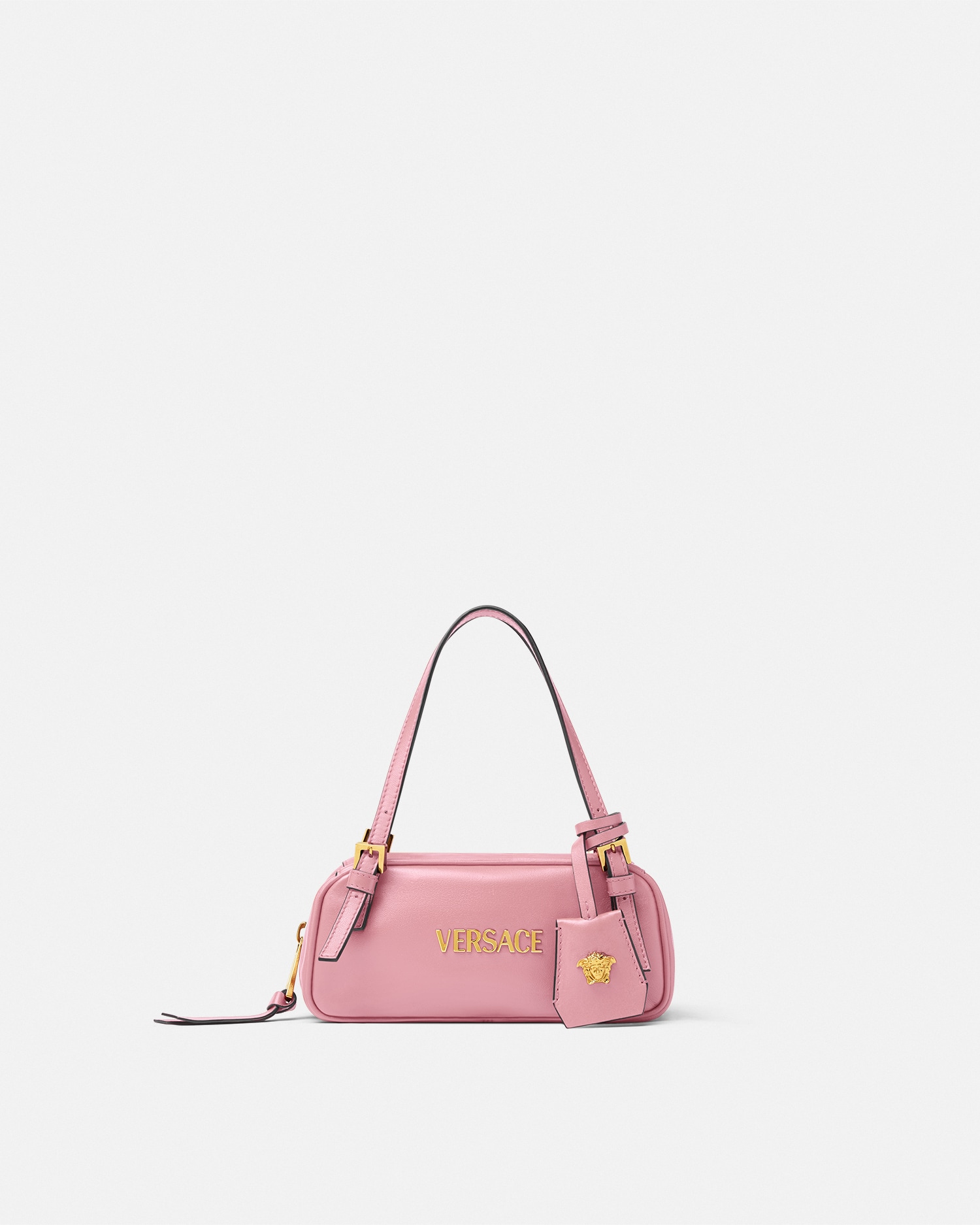 ヴェルサーチェ タグ ナッパ ボウリング ミニバッグ ピンク | VERSACE JP