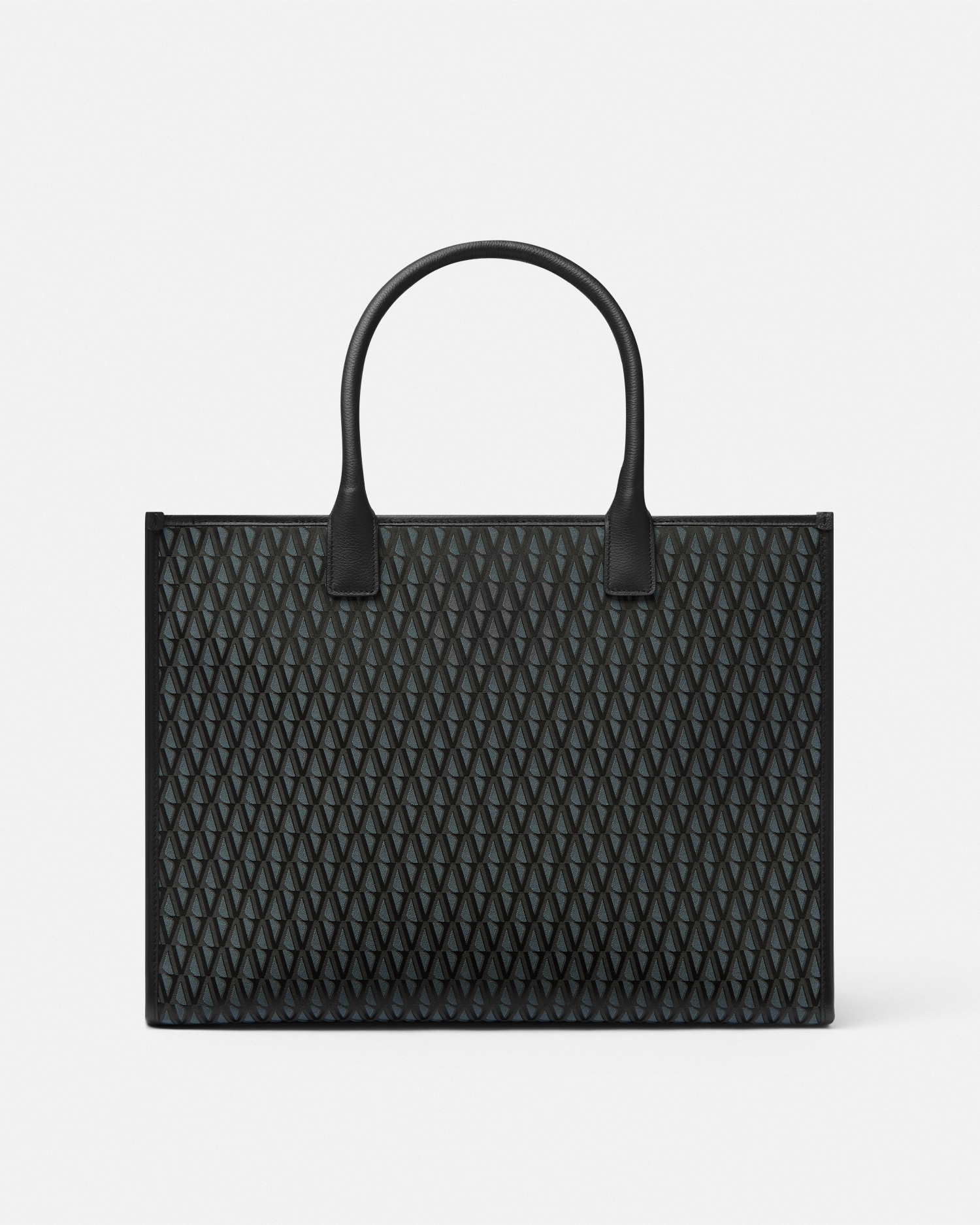 未使用　ヴェルサーチ　VERSACE ハンドバッグ　メデューサ　キャンバス　黒 ラ メドゥーサ スモール キャンバス トート バッグ ブラック