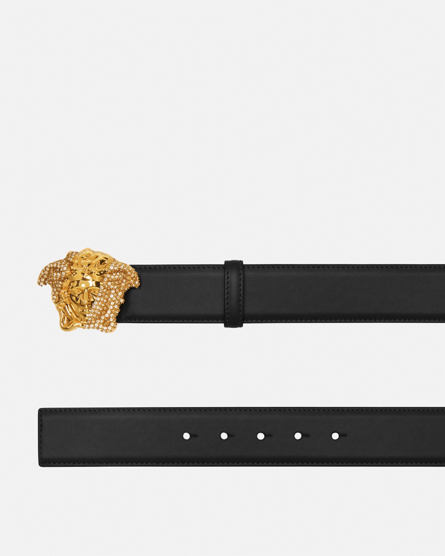 ラ メドゥーサ 装飾付き レザー ベルト 4 cm ブラック | VERSACE JP ラ メドゥーサ 装飾付き レザー ベルト 4 cm ブラック | VERSACE JP